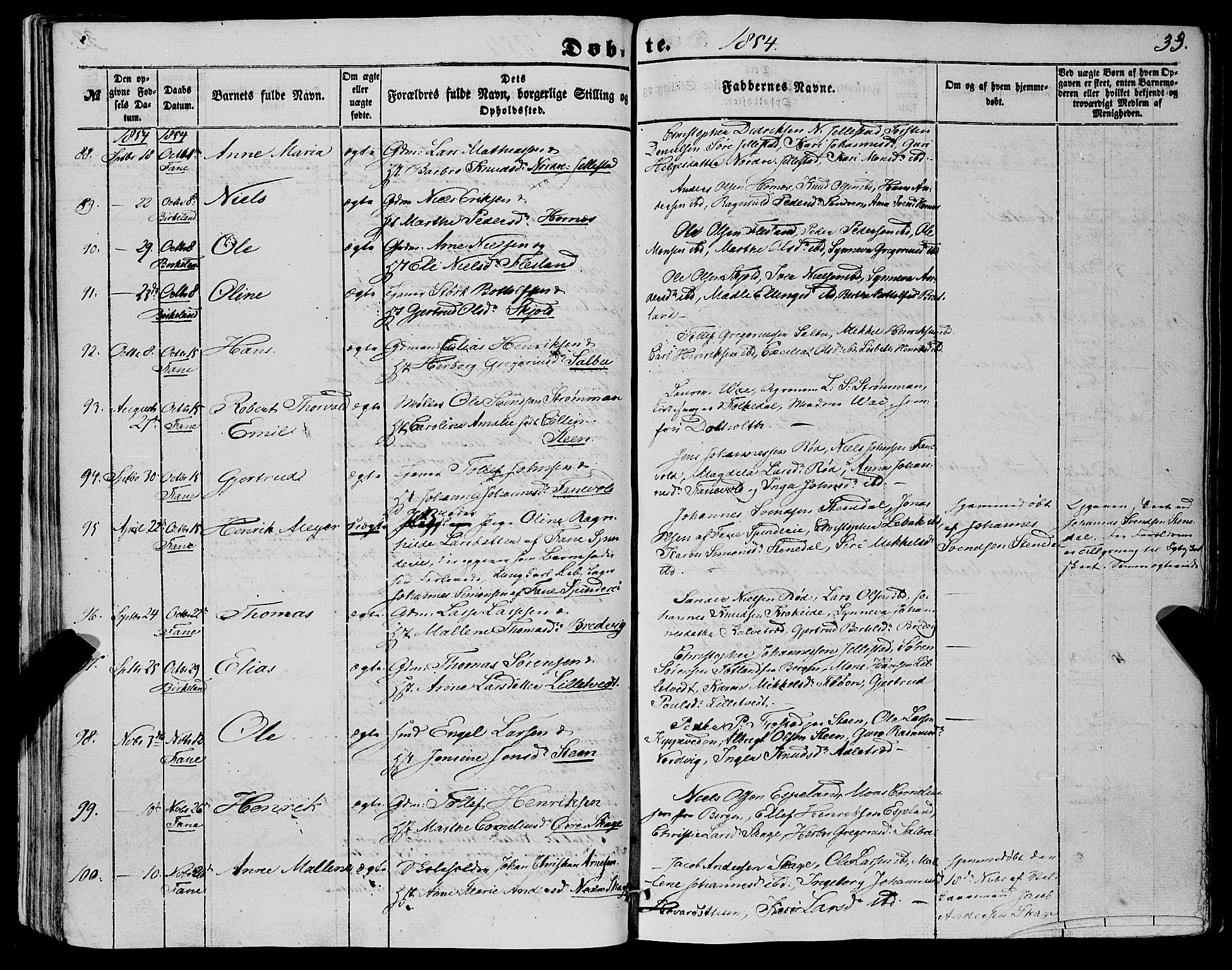 Fana Sokneprestembete, AV/SAB-A-75101/H/Haa/Haaa/L0011: Parish register (official) no. A 11, 1851-1862, p. 33