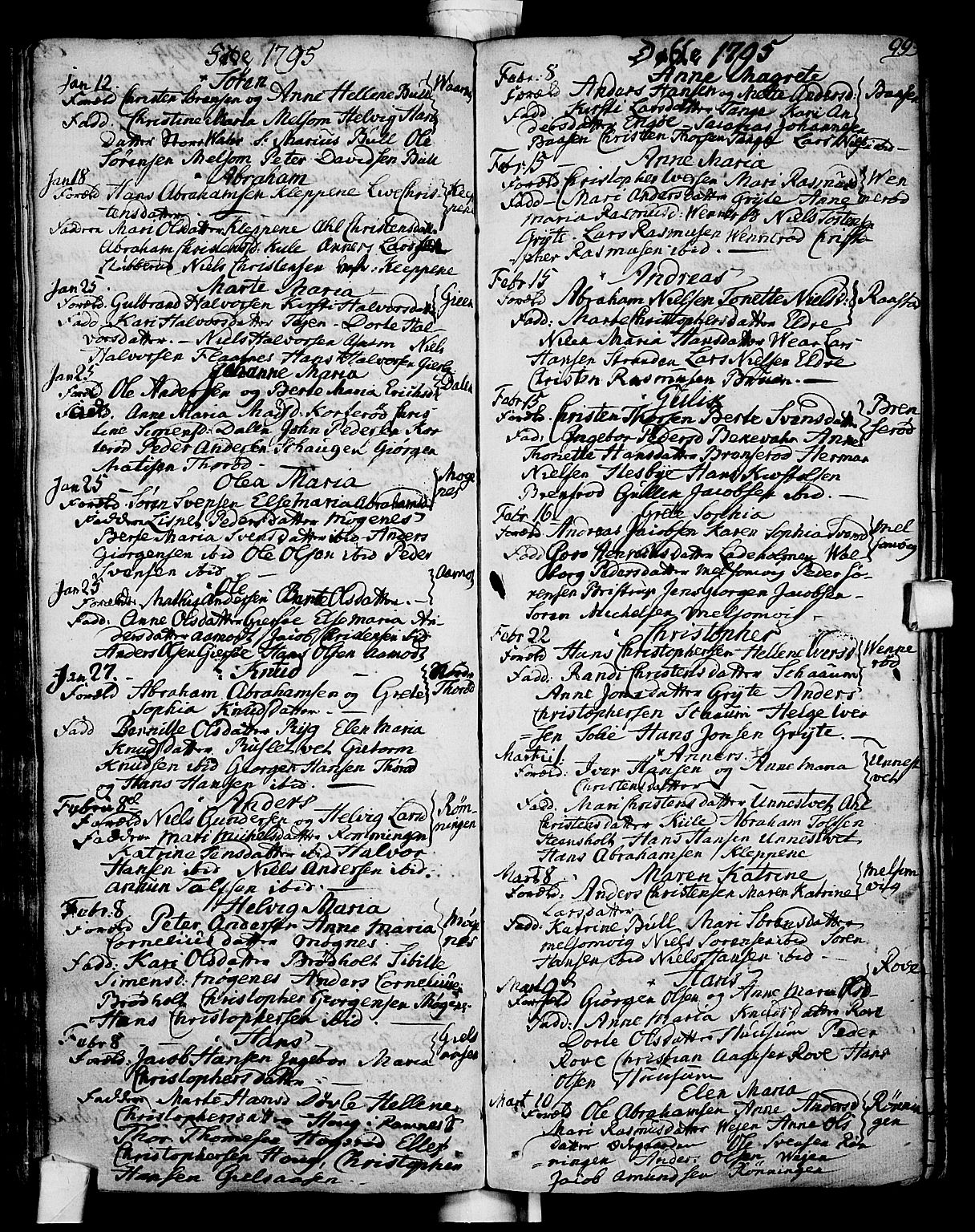 Stokke kirkebøker, SAKO/A-320/F/Fa/L0003: Parish register (official) no. I 3, 1771-1803, p. 99