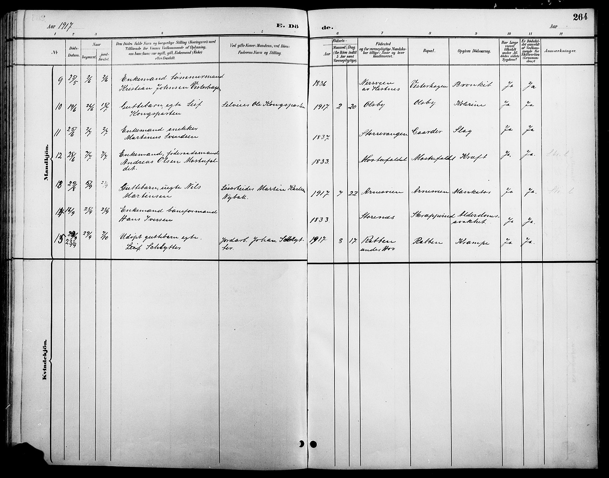 Stange prestekontor, AV/SAH-PREST-002/L/L0011: Parish register (copy) no. 11, 1895-1917, p. 264