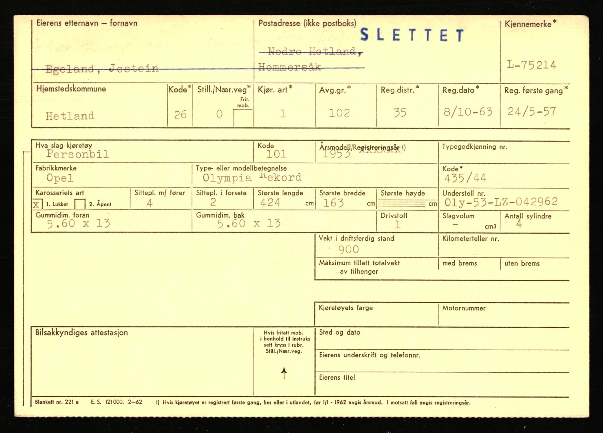 Stavanger trafikkstasjon, AV/SAST-A-101942/0/F/L0068: L-75000 - L-76799, 1930-1971, p. 251