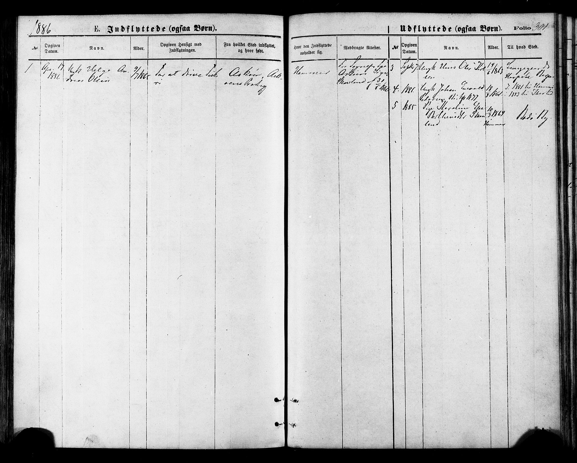 Ministerialprotokoller, klokkerbøker og fødselsregistre - Nordland, SAT/A-1459/855/L0802: Parish register (official) no. 855A10, 1875-1886, p. 301