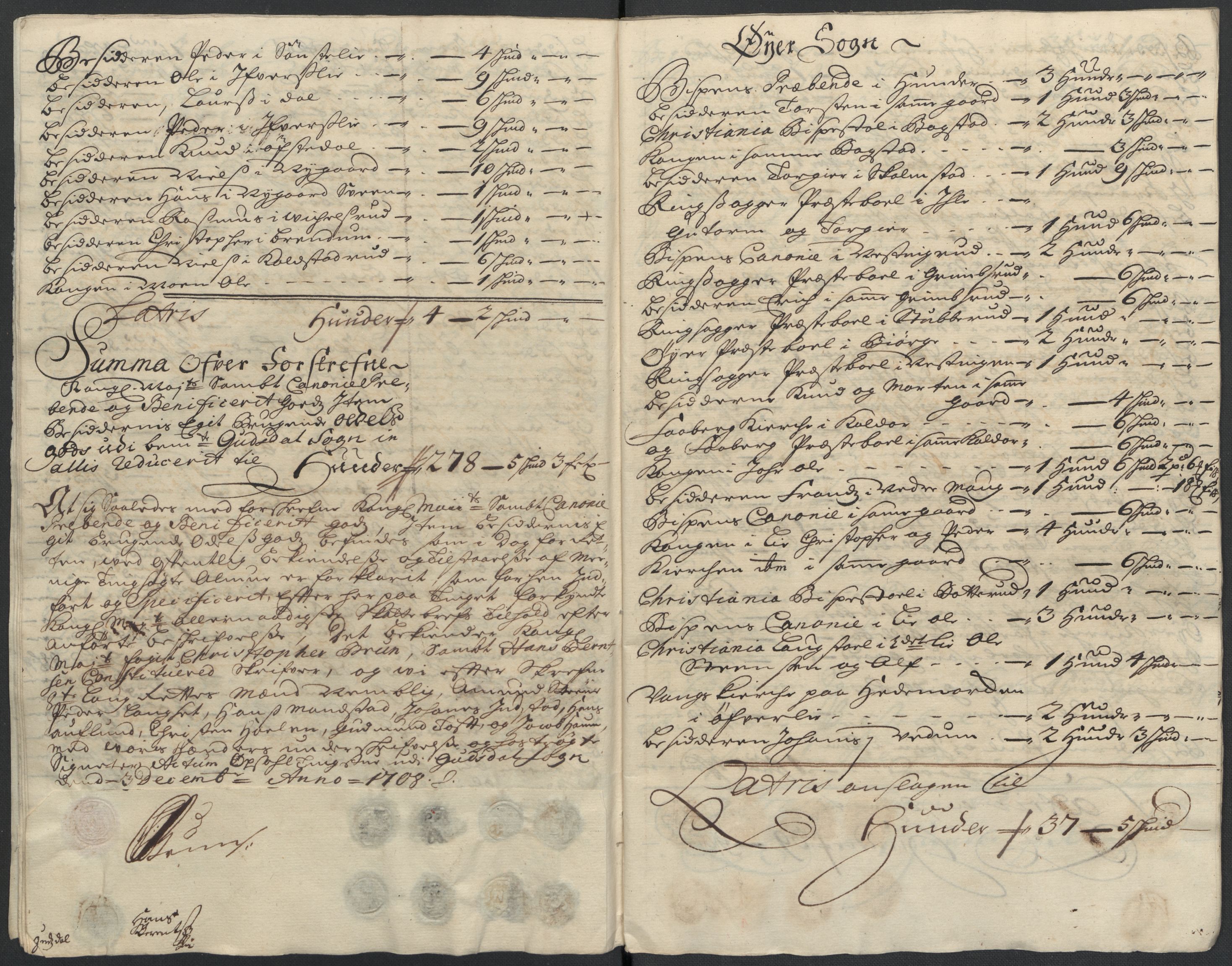 Rentekammeret inntil 1814, Reviderte regnskaper, Fogderegnskap, AV/RA-EA-4092/R17/L1179: Fogderegnskap Gudbrandsdal, 1708-1710, p. 65