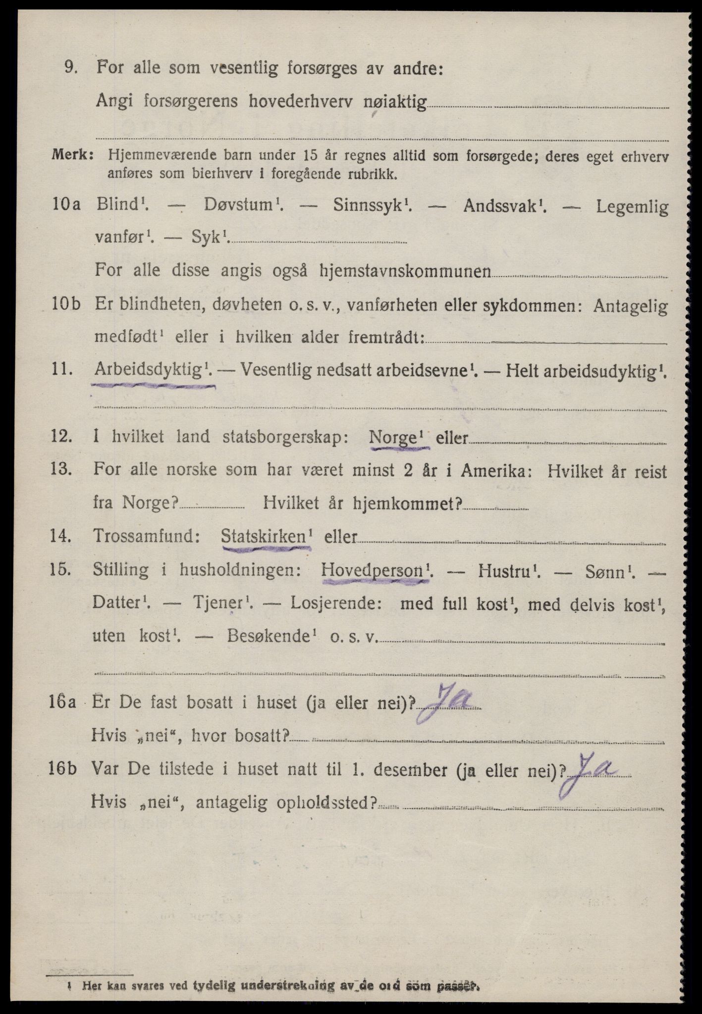 SAT, 1920 census for Aukra, 1920, p. 1006