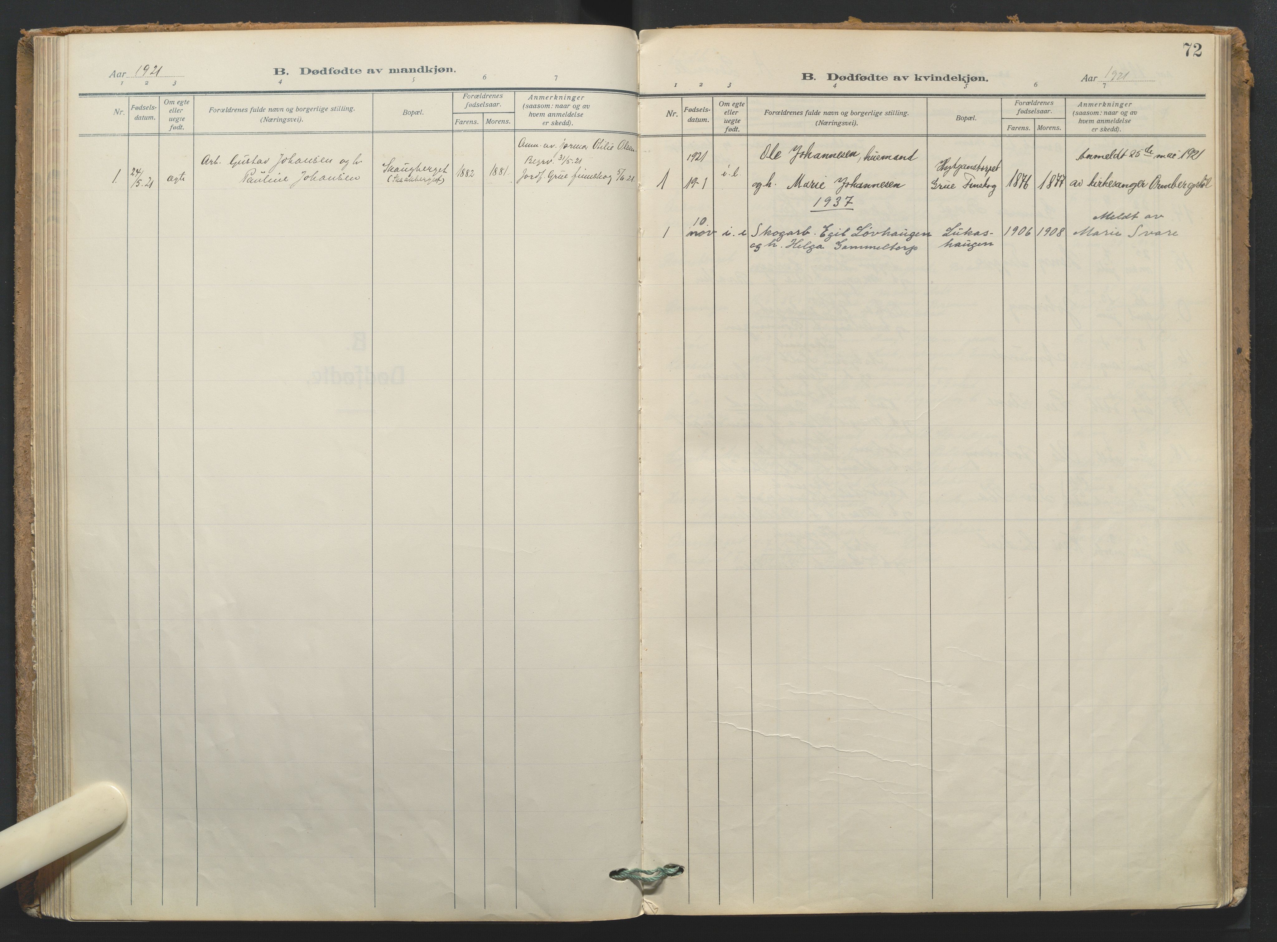 Grue prestekontor, SAH/PREST-036/H/Ha/Haa/L0016: Parish register (official) no. 16, 1916-1947, p. 72