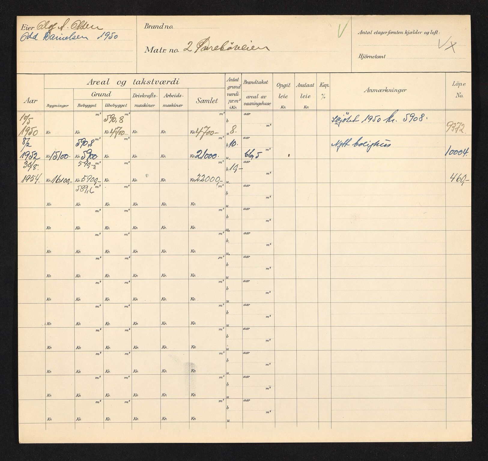 Stavanger kommune. Skattetakstvesenet, BYST/A-0440/F/Fa/Faa/L0047/0006: Skattetakstkort / Øvre Strandgate 120 - Øvrebøveien 36