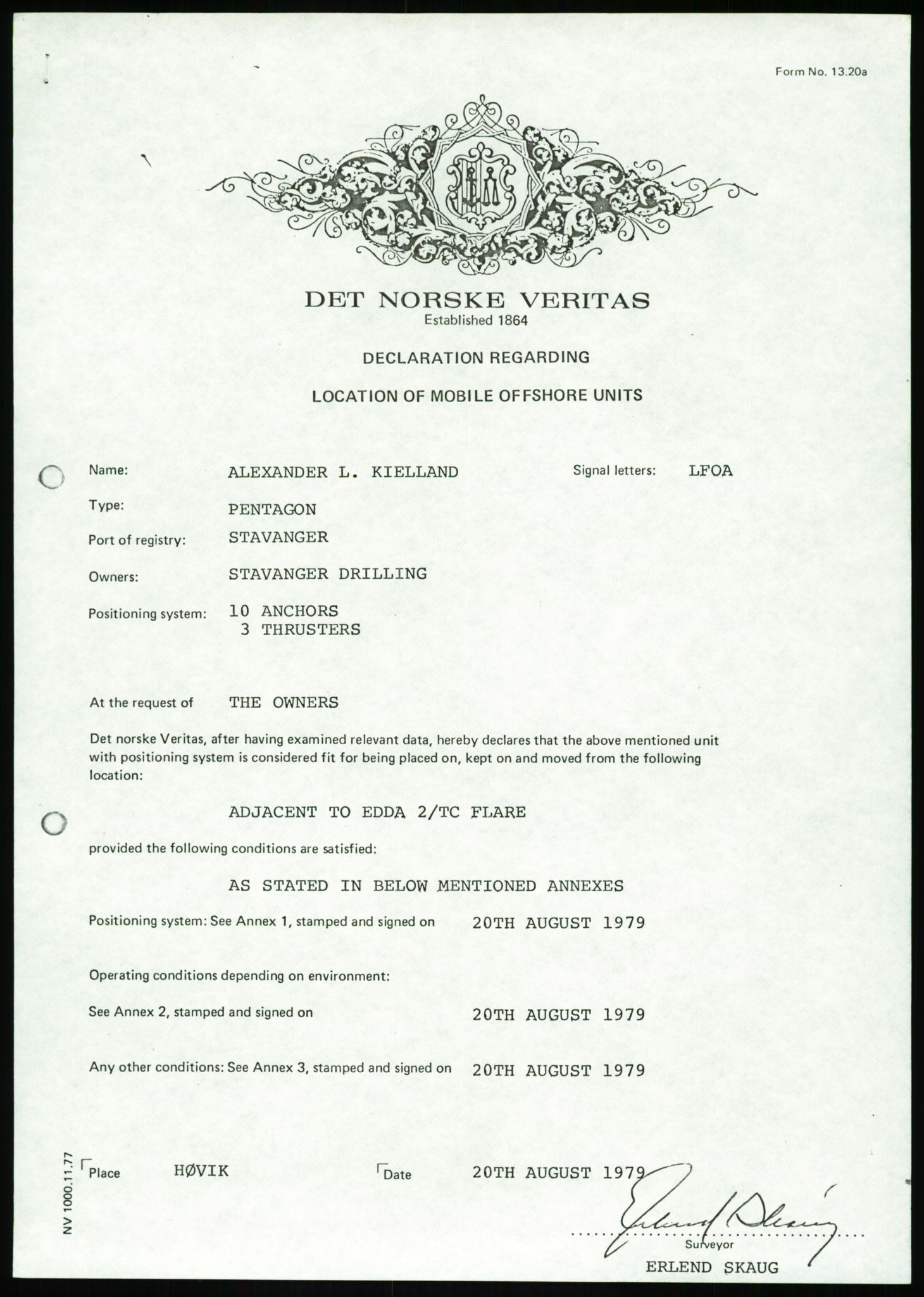 Justisdepartementet, Granskningskommisjonen ved Alexander Kielland-ulykken 27.3.1980, AV/RA-S-1165/D/L0002: I Det norske Veritas (I1-I5, I7-I11, I14-I17, I21-I28, I30-I31)/B Stavanger Drilling A/S (B4), 1980-1981, p. 64