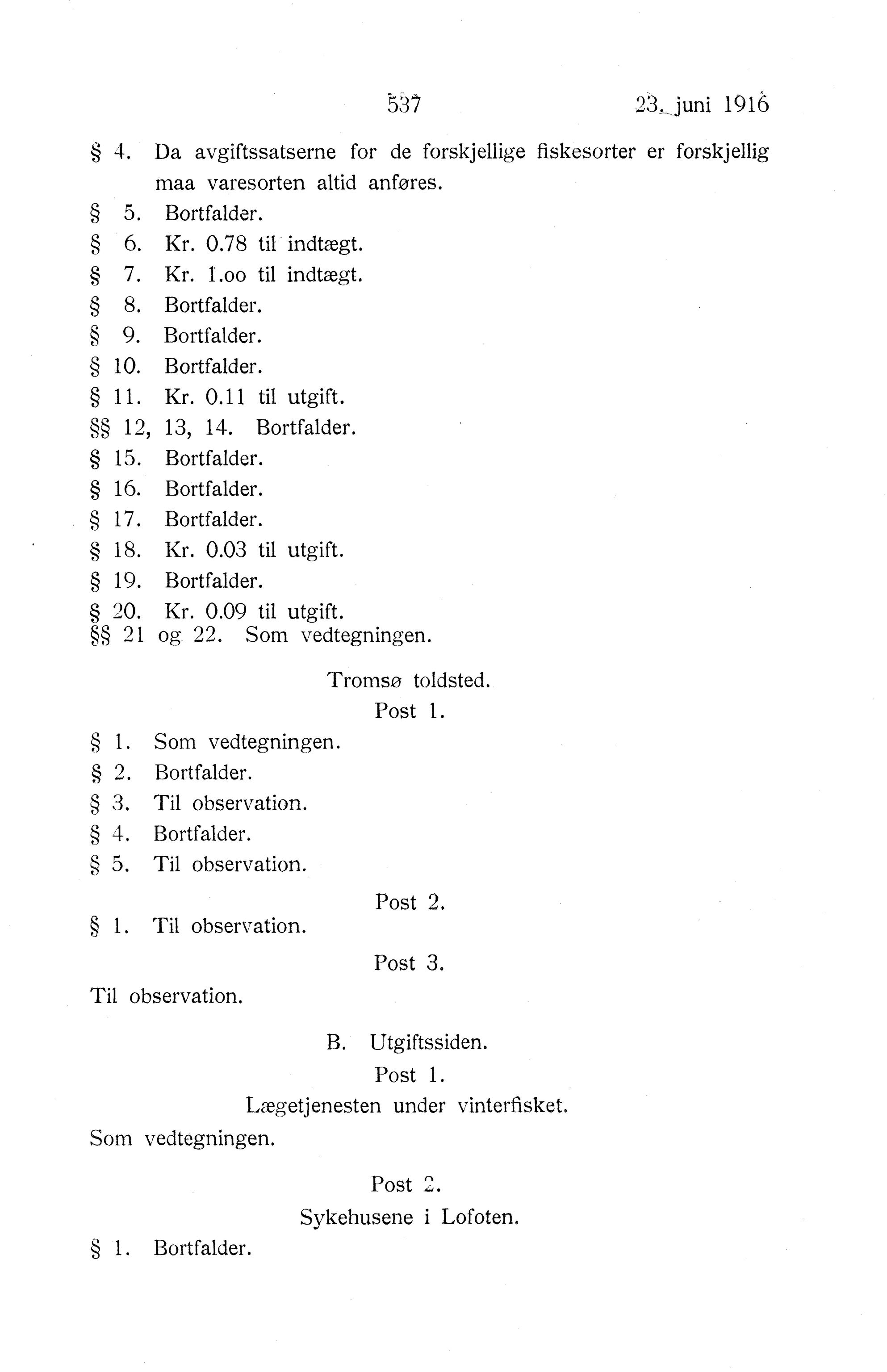 Nordland Fylkeskommune. Fylkestinget, AIN/NFK-17/176/A/Ac/L0039: Fylkestingsforhandlinger 1916, 1916