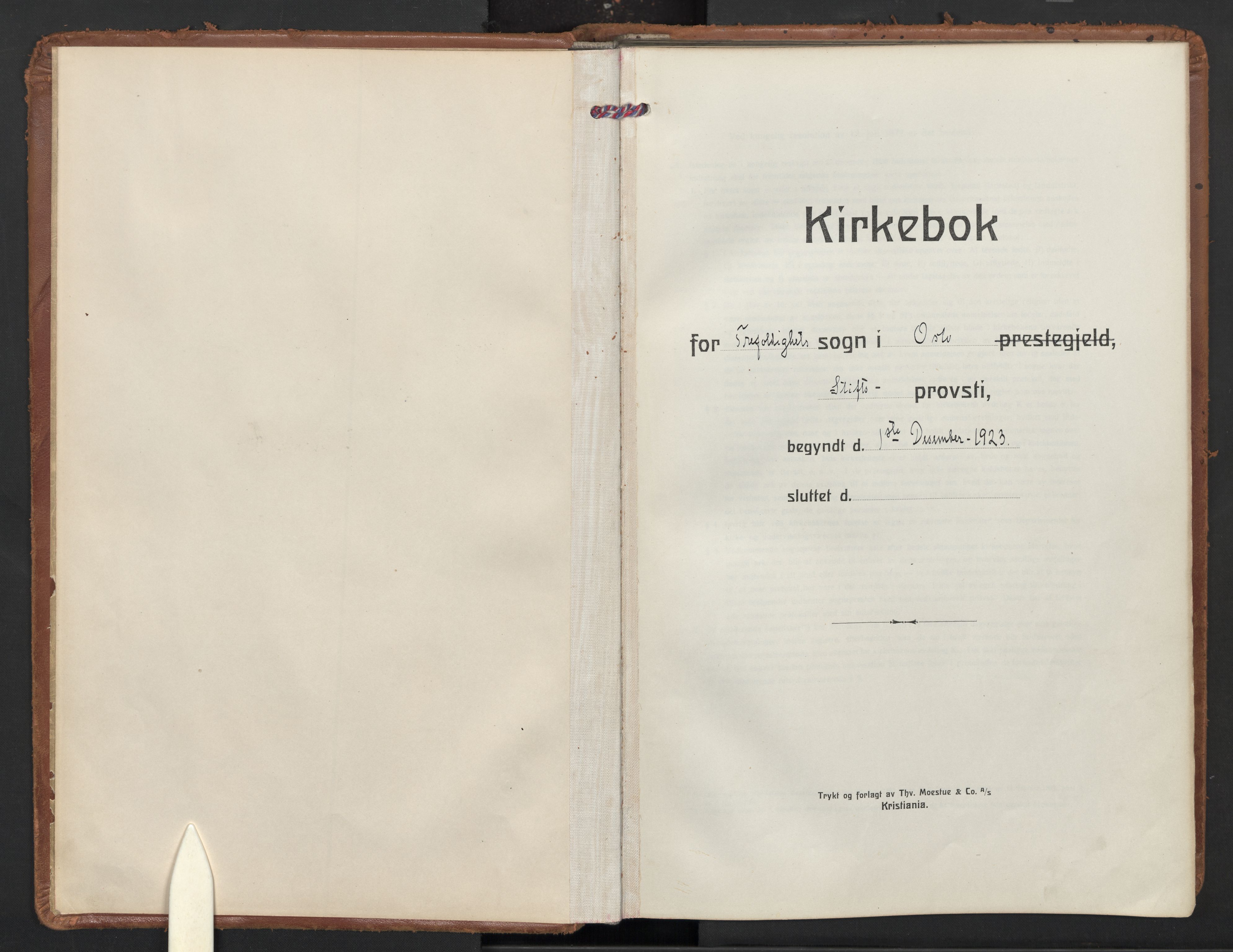 Trefoldighet prestekontor Kirkebøker, AV/SAO-A-10882/F/Fg: Parish register (official) no. VII 2, 1923-1940