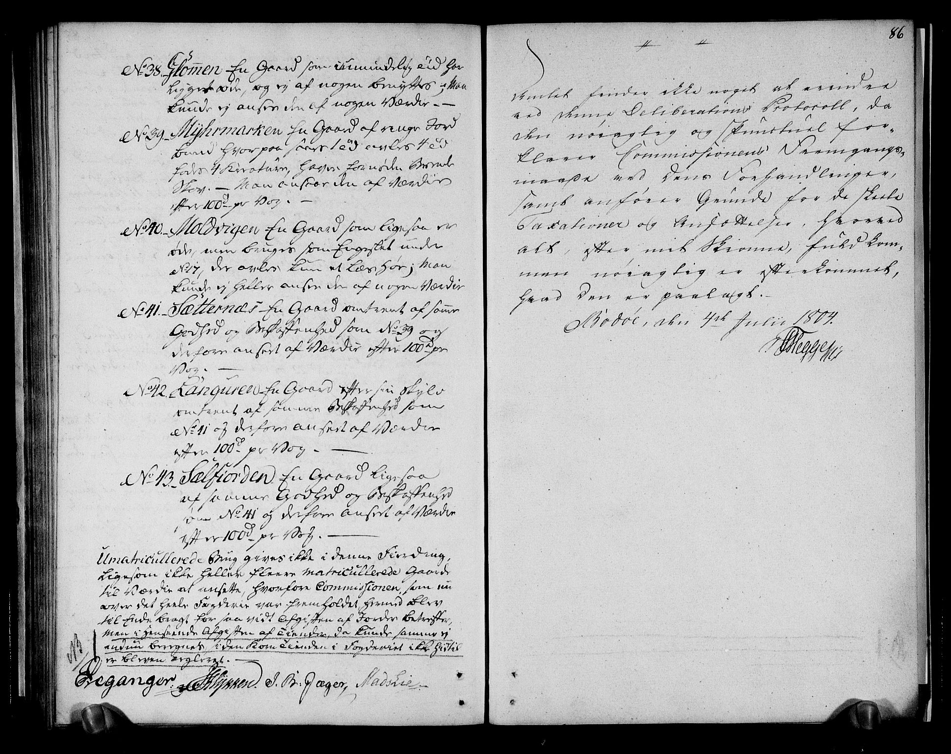 Rentekammeret inntil 1814, Realistisk ordnet avdeling, RA/EA-4070/N/Ne/Nea/L0156: Helgeland fogderi. Deliberasjonsprotokoll, 1803, p. 88