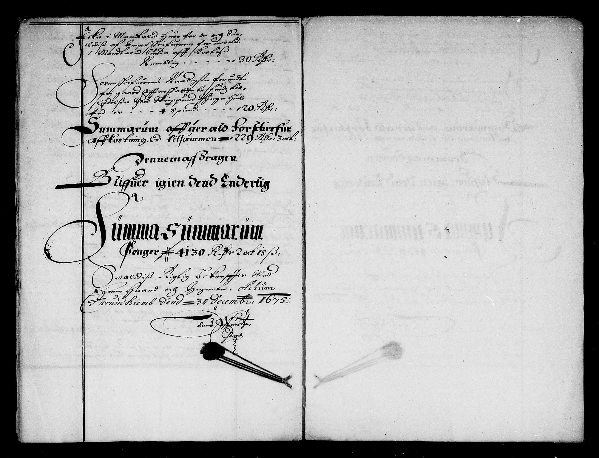 Rentekammeret inntil 1814, Reviderte regnskaper, Stiftamtstueregnskaper, Trondheim stiftamt og Nordland amt, AV/RA-EA-6044/R/Rd/L0041: Trondheim stiftamt, 1675