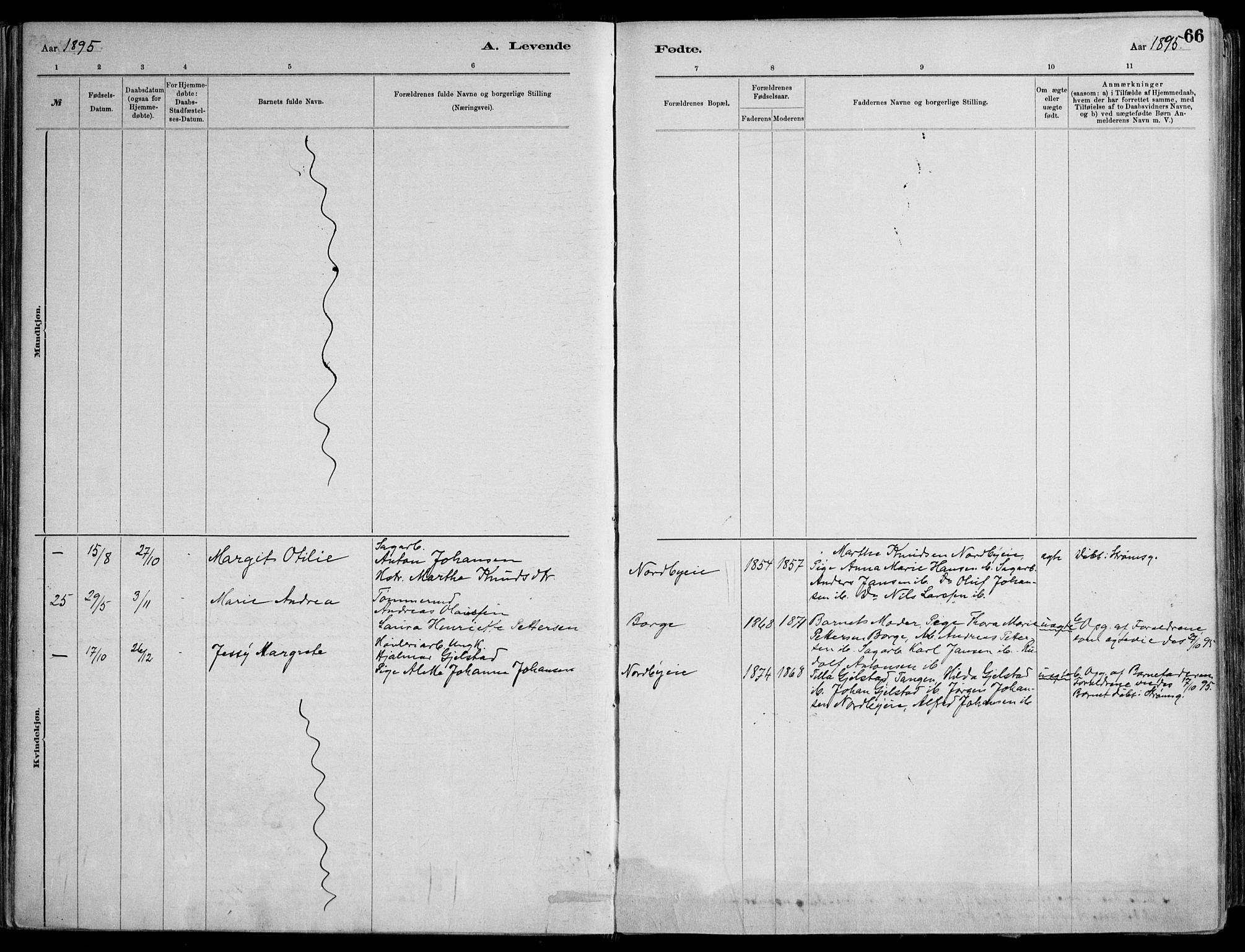 Skoger kirkebøker, AV/SAKO-A-59/F/Fa/L0006: Parish register (official) no. I 6, 1885-1910, p. 66