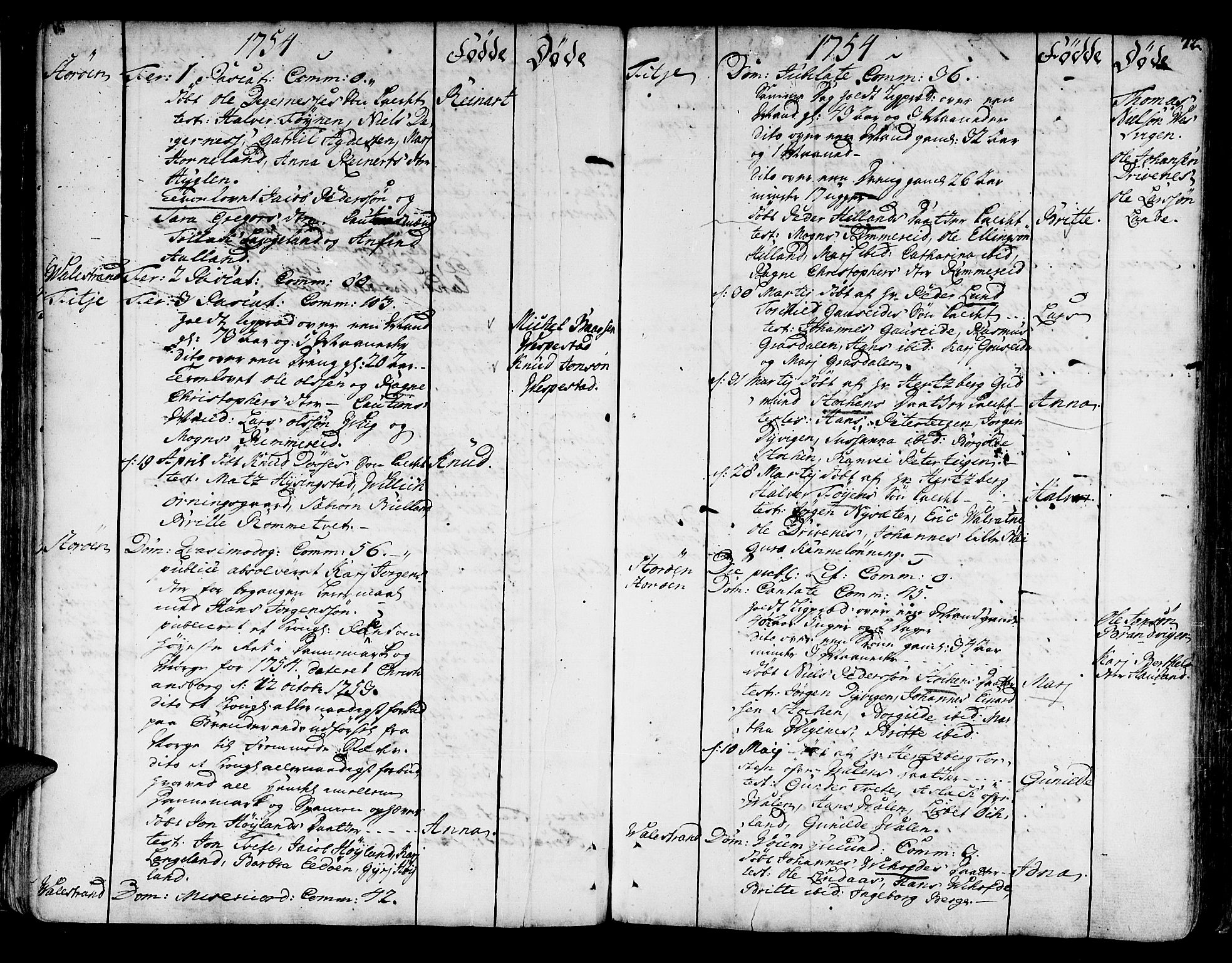 Stord sokneprestembete, AV/SAB-A-78201/H/Haa: Parish register (official) no. A 2, 1744-1777, p. 72