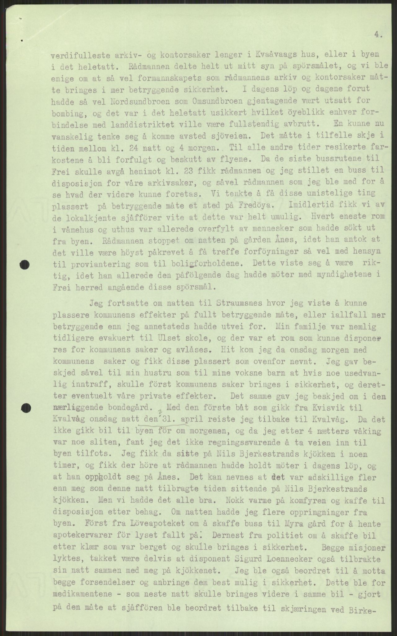 Forsvaret, Forsvarets krigshistoriske avdeling, AV/RA-RAFA-2017/Y/Ya/L0015: II-C-11-31 - Fylkesmenn.  Rapporter om krigsbegivenhetene 1940., 1940, p. 640