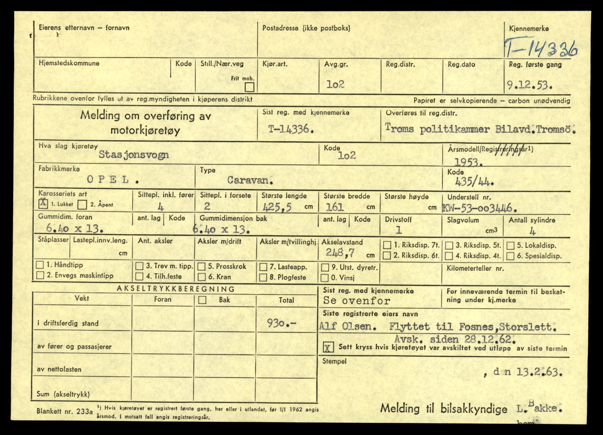 Møre og Romsdal vegkontor - Ålesund trafikkstasjon, AV/SAT-A-4099/F/Fe/L0045: Registreringskort for kjøretøy T 14320 - T 14444, 1927-1998, p. 437