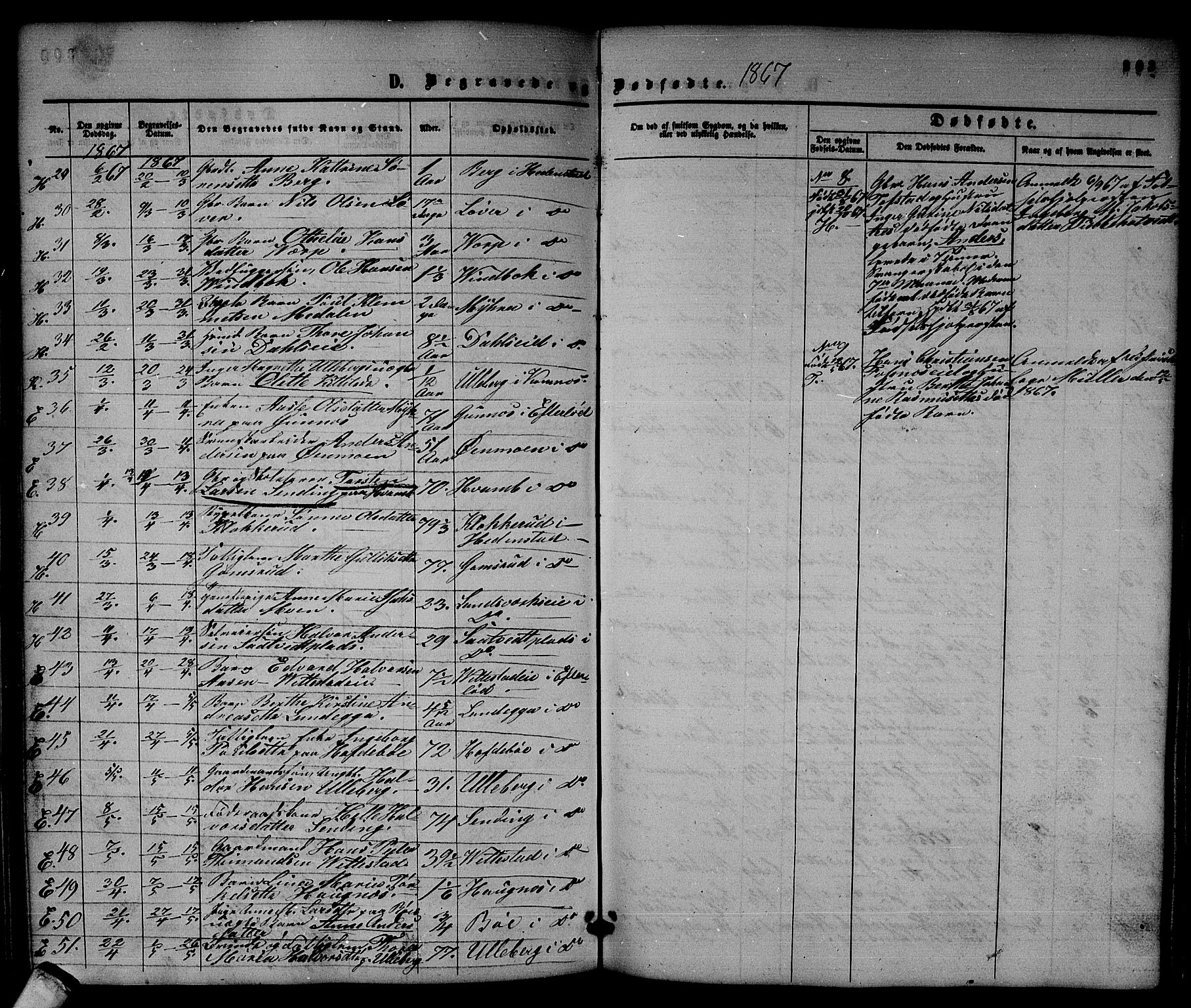 Sandsvær kirkebøker, SAKO/A-244/G/Ga/L0005: Parish register (copy) no. I 5, 1857-1873, p. 303
