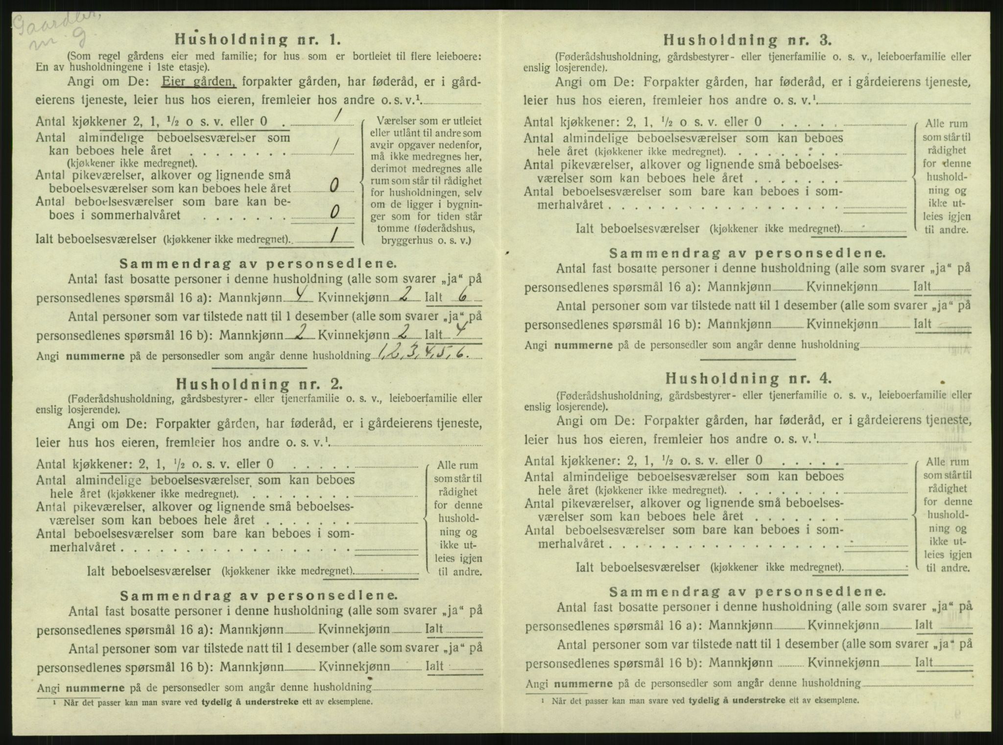 SAT, 1920 census for Sørli, 1920, p. 28