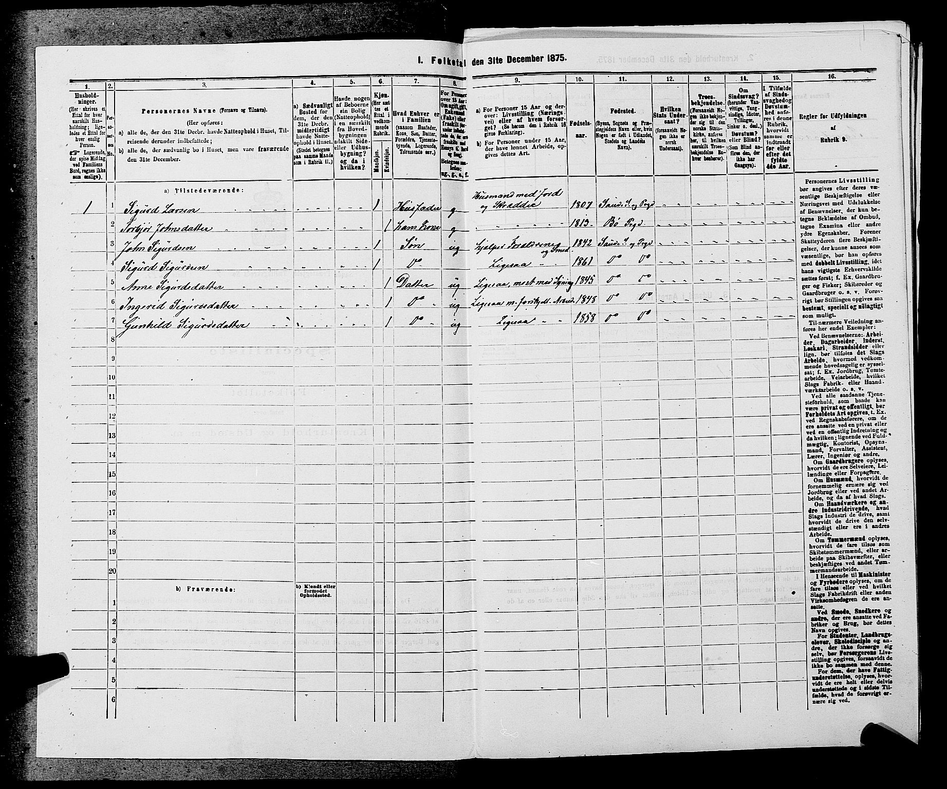 SAKO, 1875 census for 0822P Sauherad, 1875, p. 485