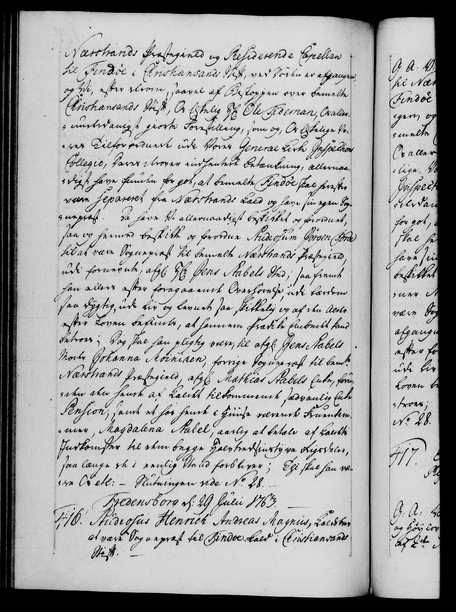 Danske Kanselli 1572-1799, RA/EA-3023/F/Fc/Fca/Fcaa/L0042: Norske registre, 1763-1766, p. 144b