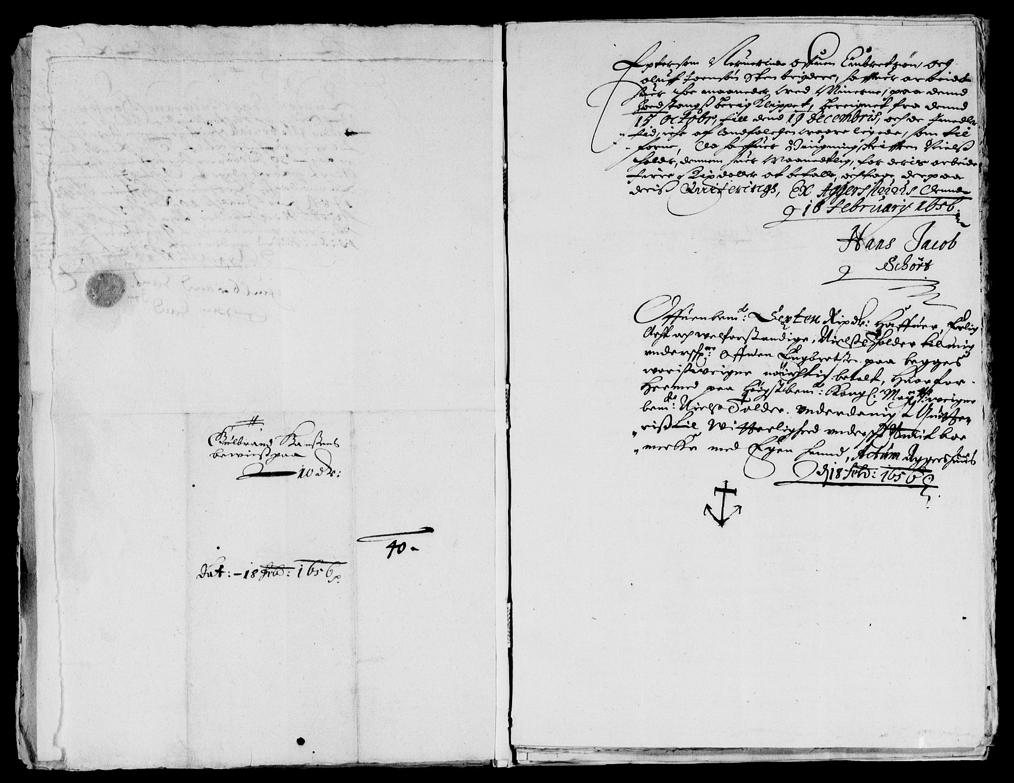 Rentekammeret inntil 1814, Reviderte regnskaper, Lensregnskaper, AV/RA-EA-5023/R/Rb/Rba/L0232: Akershus len, 1652-1656