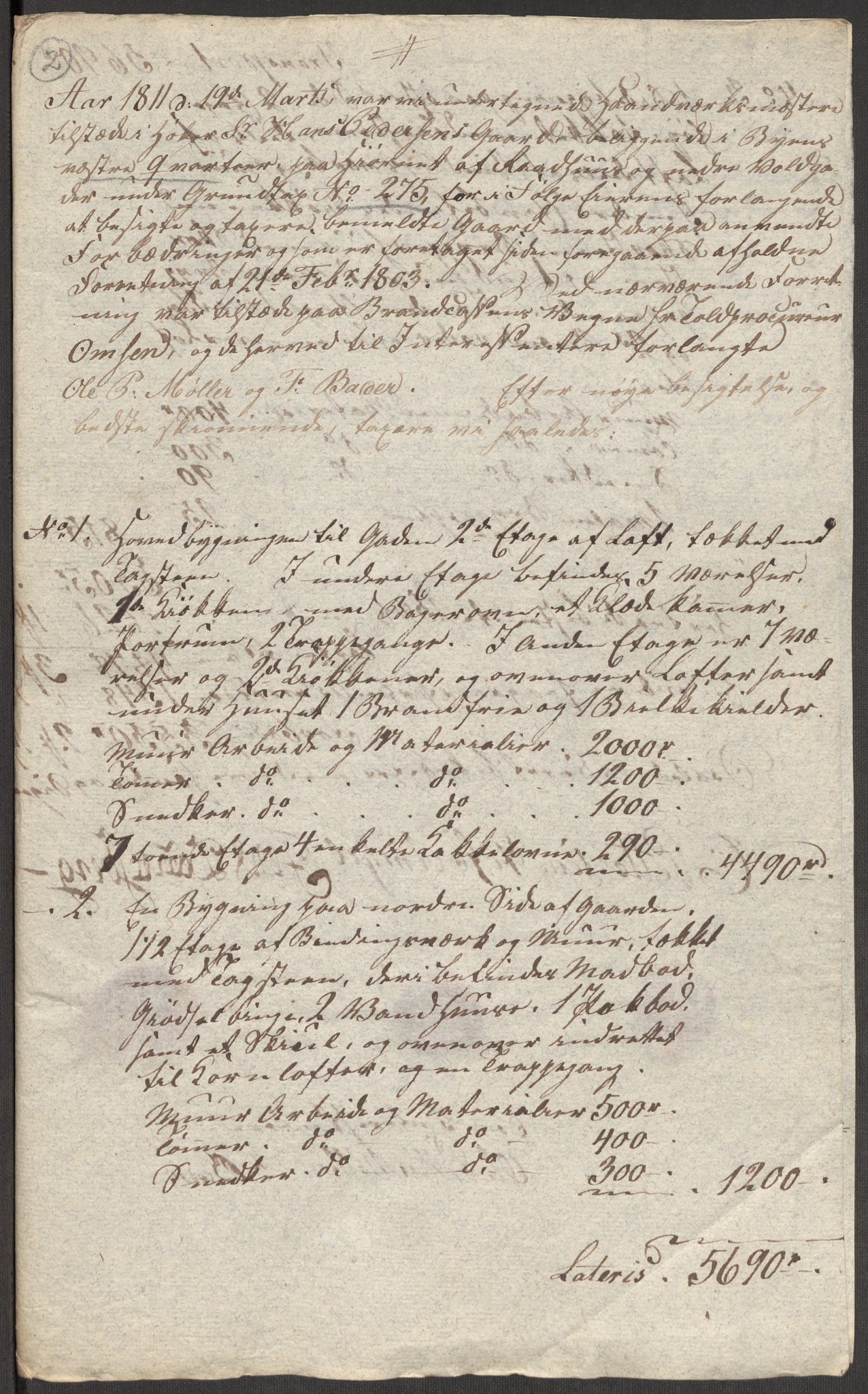 Kristiania magistrat, AV/SAO-A-10711/L/La/Lac/L0004a: Branntakster, 1811-1816