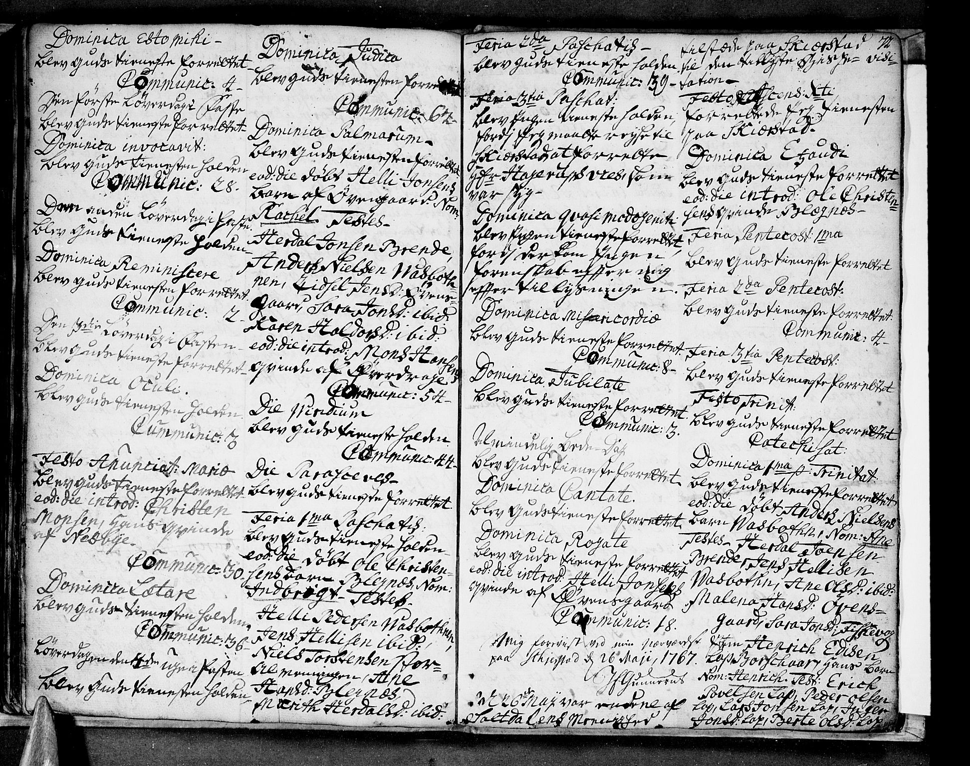 Ministerialprotokoller, klokkerbøker og fødselsregistre - Nordland, SAT/A-1459/847/L0663: Parish register (official) no. 847A03, 1749-1770, p. 72