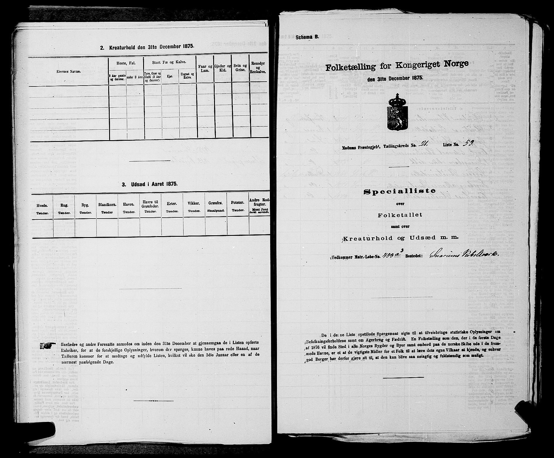 SAKO, 1875 census for 0623P Modum, 1875, p. 2658