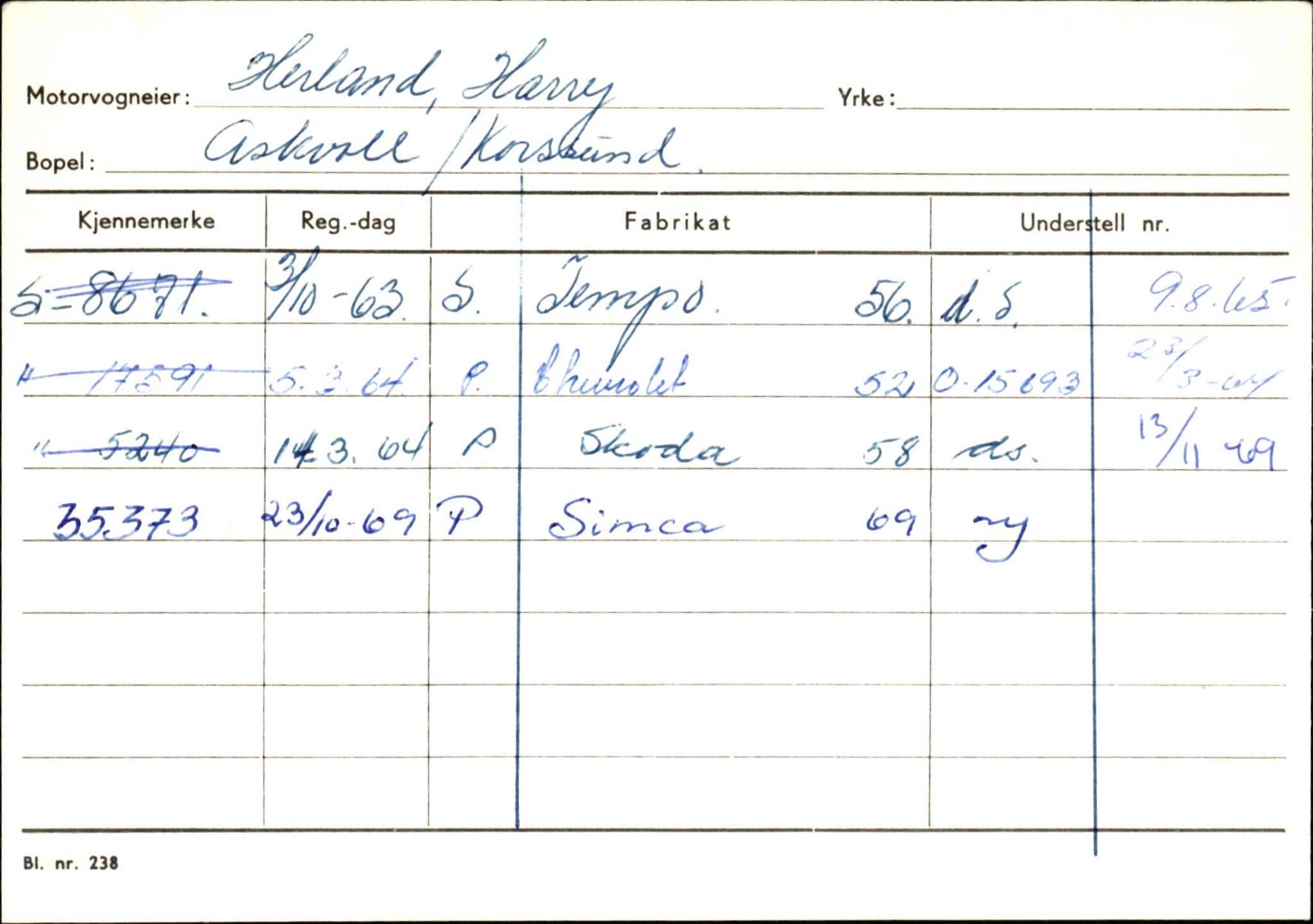 Statens vegvesen, Sogn og Fjordane vegkontor, AV/SAB-A-5301/4/F/L0132: Eigarregister Askvoll A-Å. Balestrand A-Å, 1945-1975, p. 546