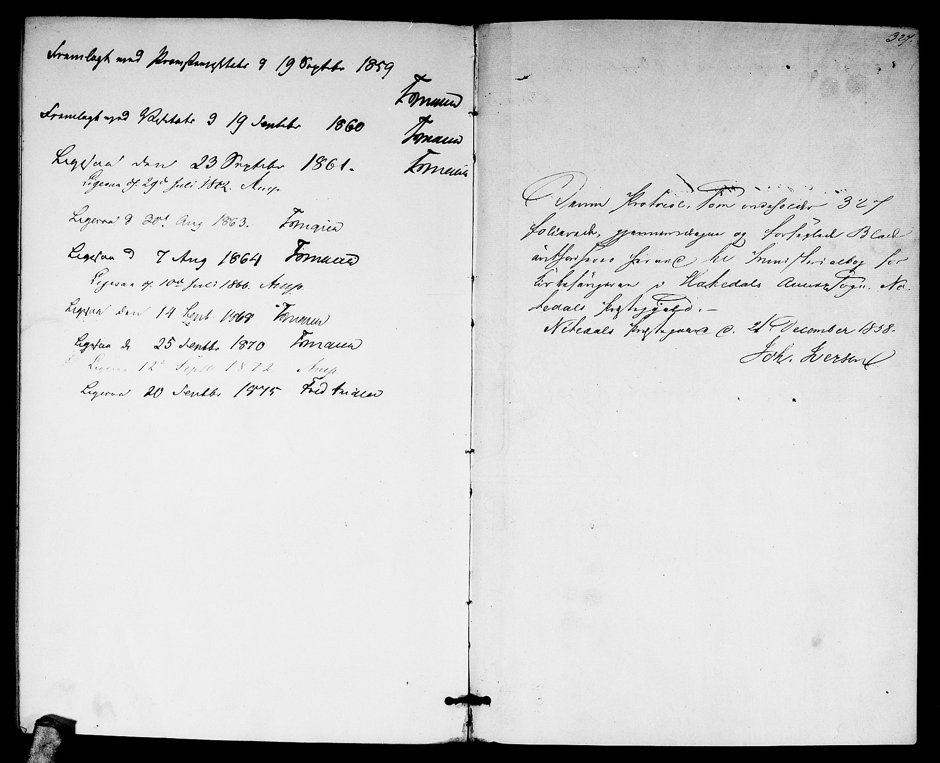 Nittedal prestekontor Kirkebøker, SAO/A-10365a/G/Gb/L0001: Parish register (copy) no. II 1, 1859-1878, p. 326