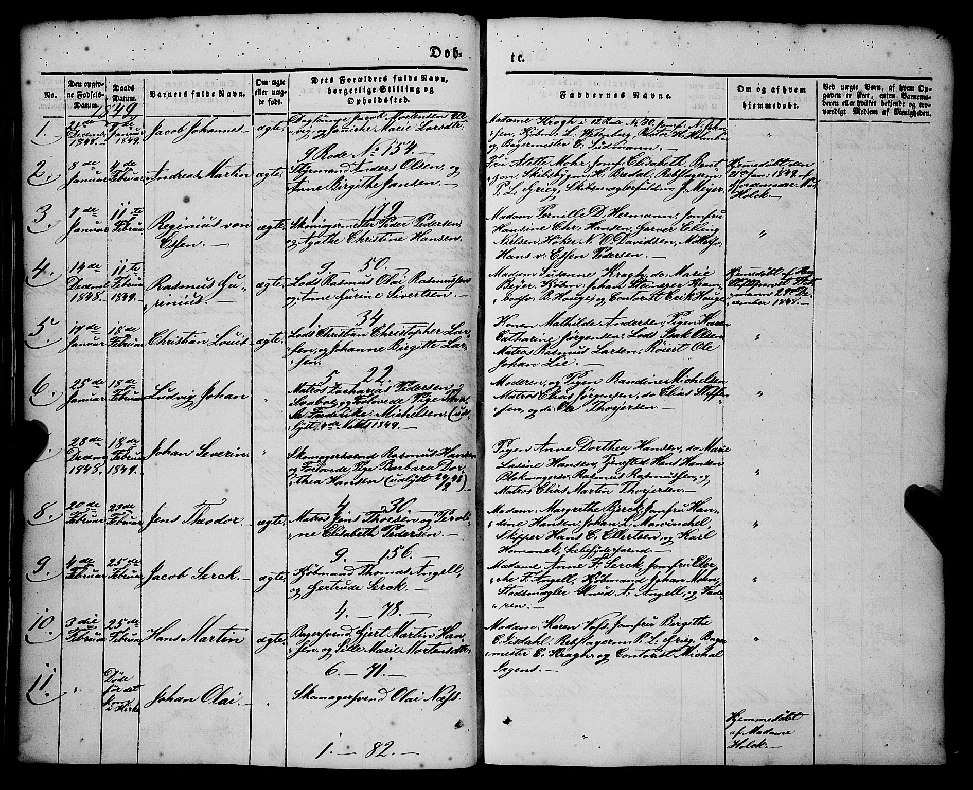 Nykirken Sokneprestembete, SAB/A-77101/H/Haa/L0014: Parish register (official) no. B 1, 1844-1858, p. 41