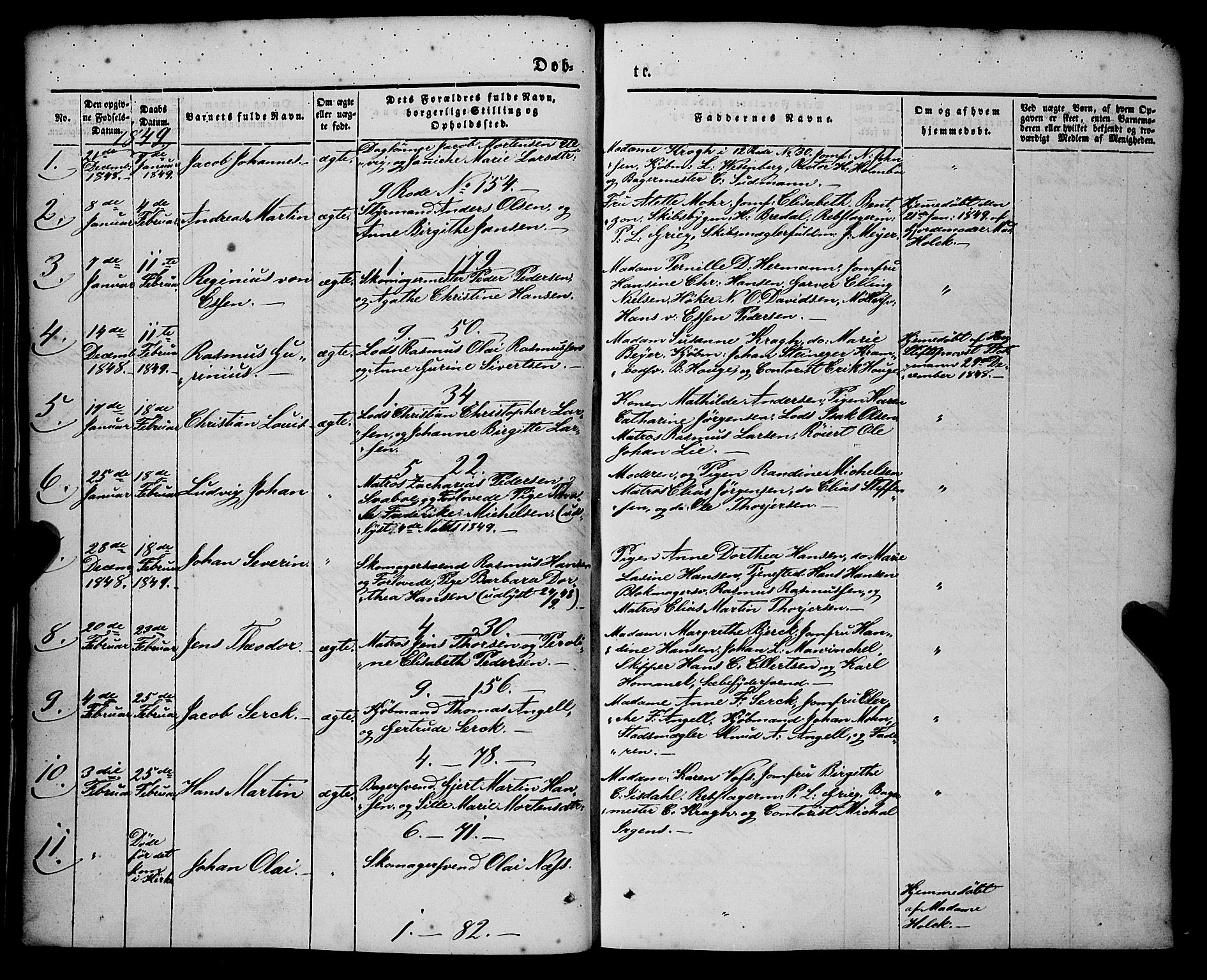 Nykirken Sokneprestembete, AV/SAB-A-77101/H/Haa/L0014: Parish register (official) no. B 1, 1844-1858, p. 41