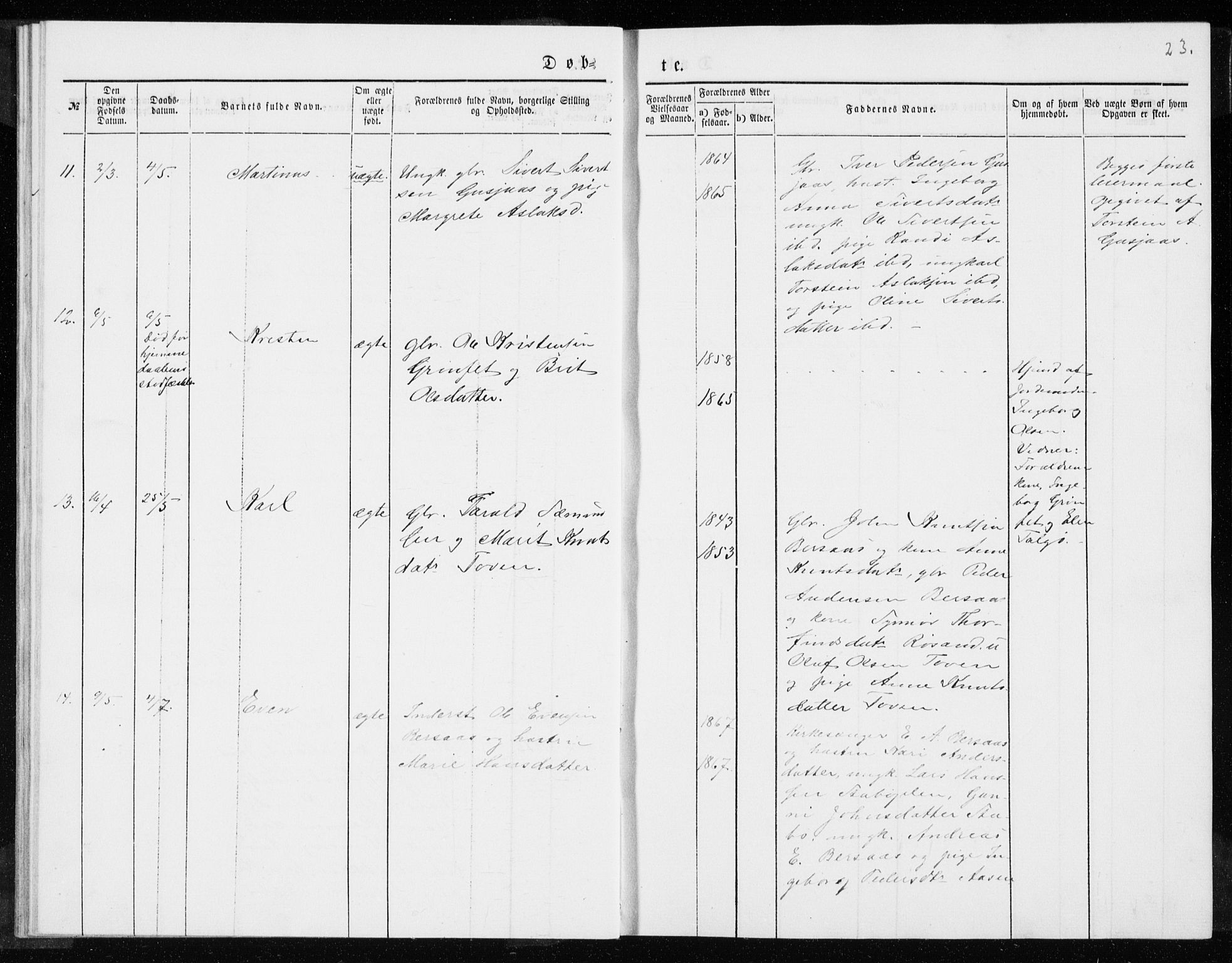 Ministerialprotokoller, klokkerbøker og fødselsregistre - Møre og Romsdal, AV/SAT-A-1454/551/L0631: Parish register (copy) no. 551C03, 1886-1894, p. 23