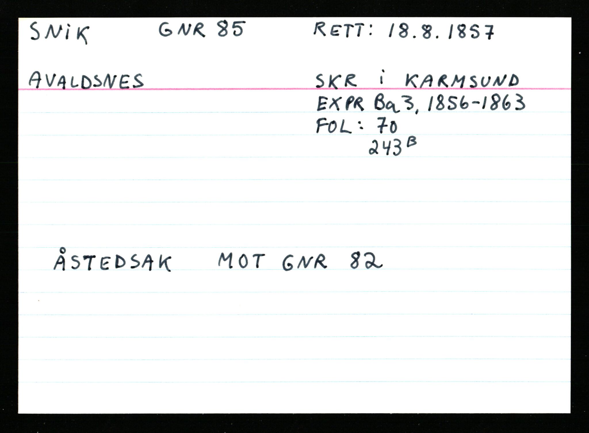 Statsarkivet i Stavanger, AV/SAST-A-101971/03/Y/Ym/L0053: Åstedskort sortert etter gårdsnavn: Skudeneshavn - Solbjør, 1600-1950, p. 495