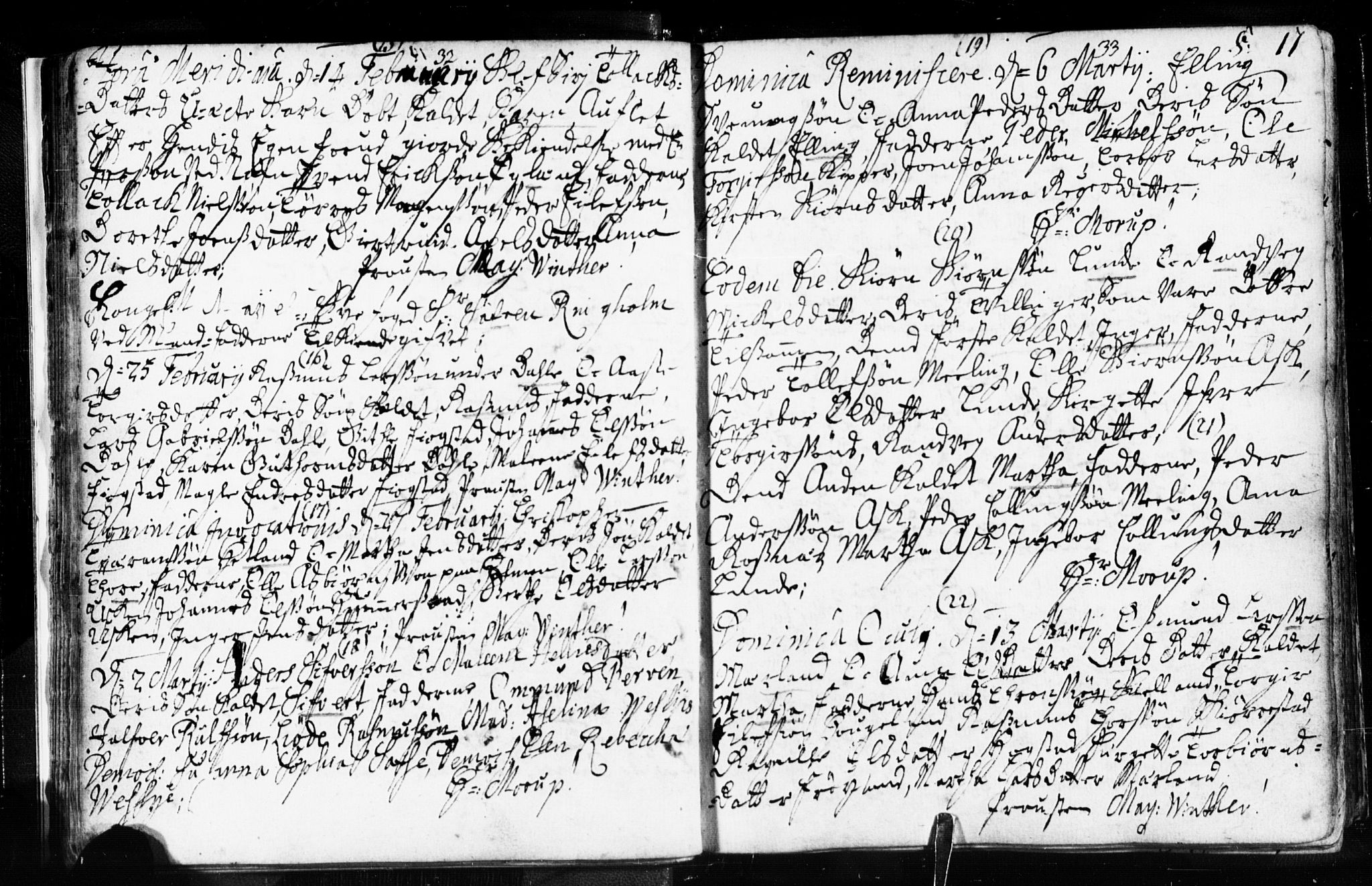 Domkirken sokneprestkontor, AV/SAST-A-101812/001/30/30BB/L0003: Parish register (copy) no. B 3, 1733-1751, p. 17