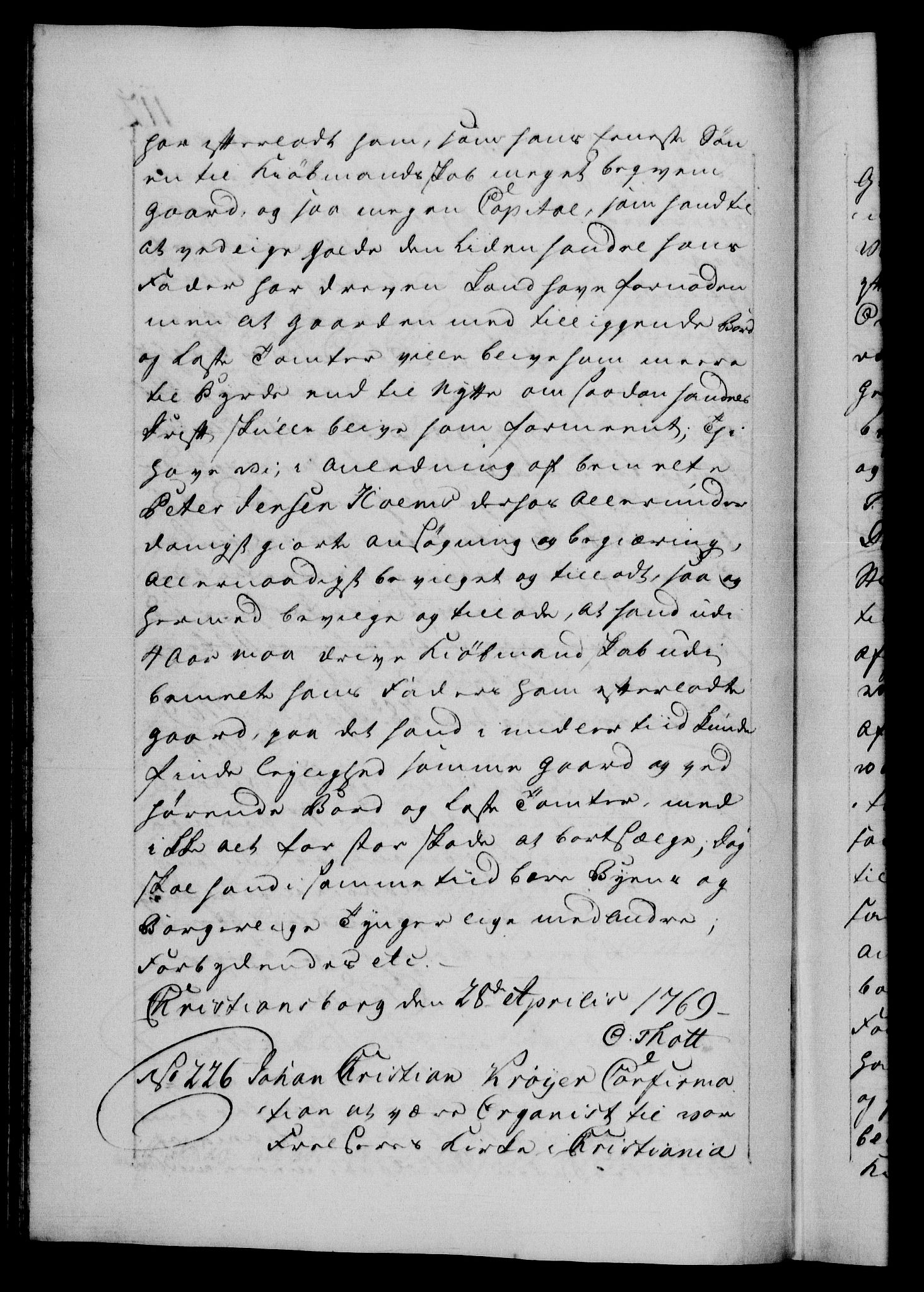 Danske Kanselli 1572-1799, AV/RA-EA-3023/F/Fc/Fca/Fcaa/L0044: Norske registre, 1769-1771, p. 112b