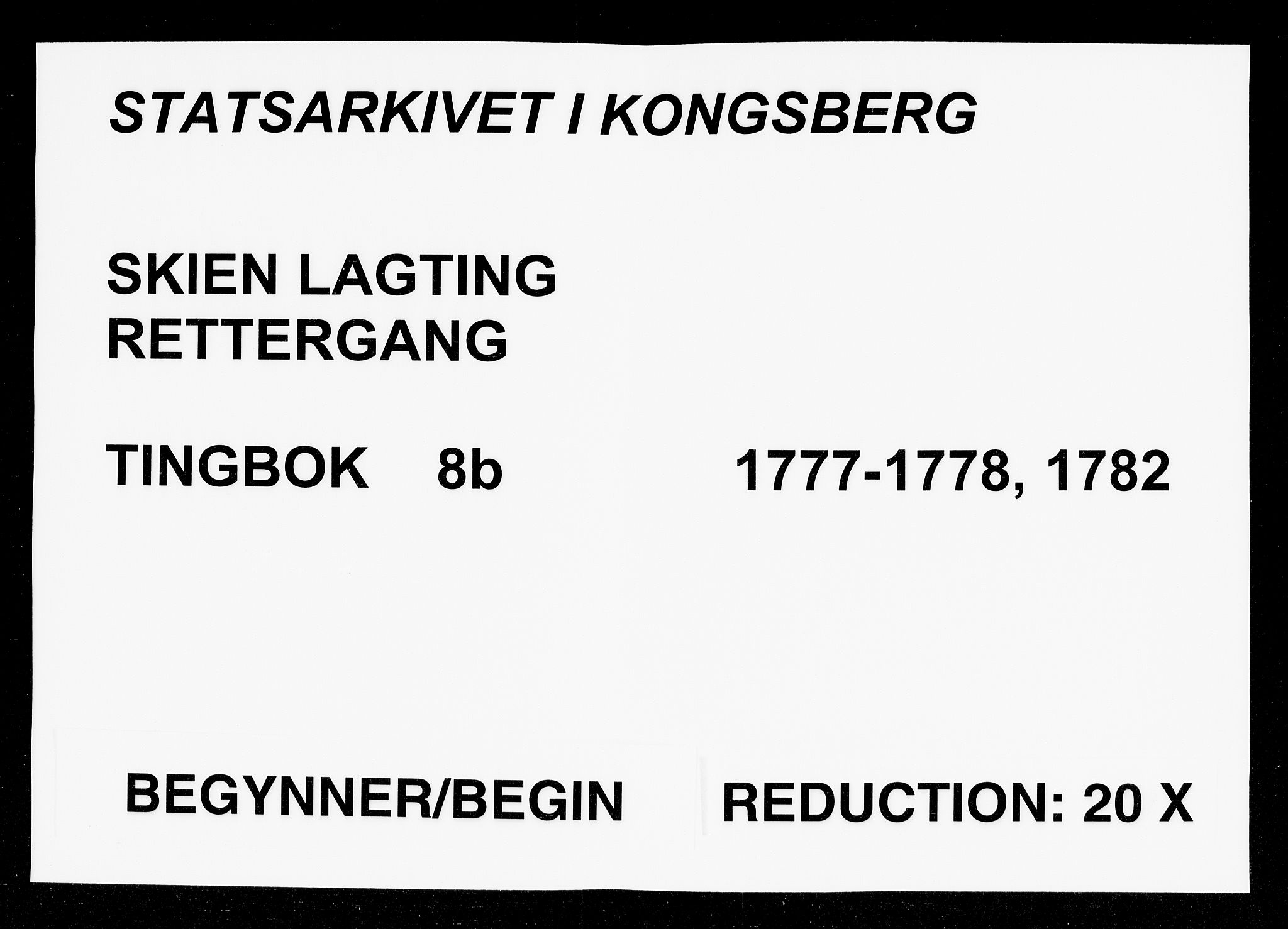 Skien lagting, AV/SAKO-A-803/F/Fa/L0008b: Tingbok, 1777-1782