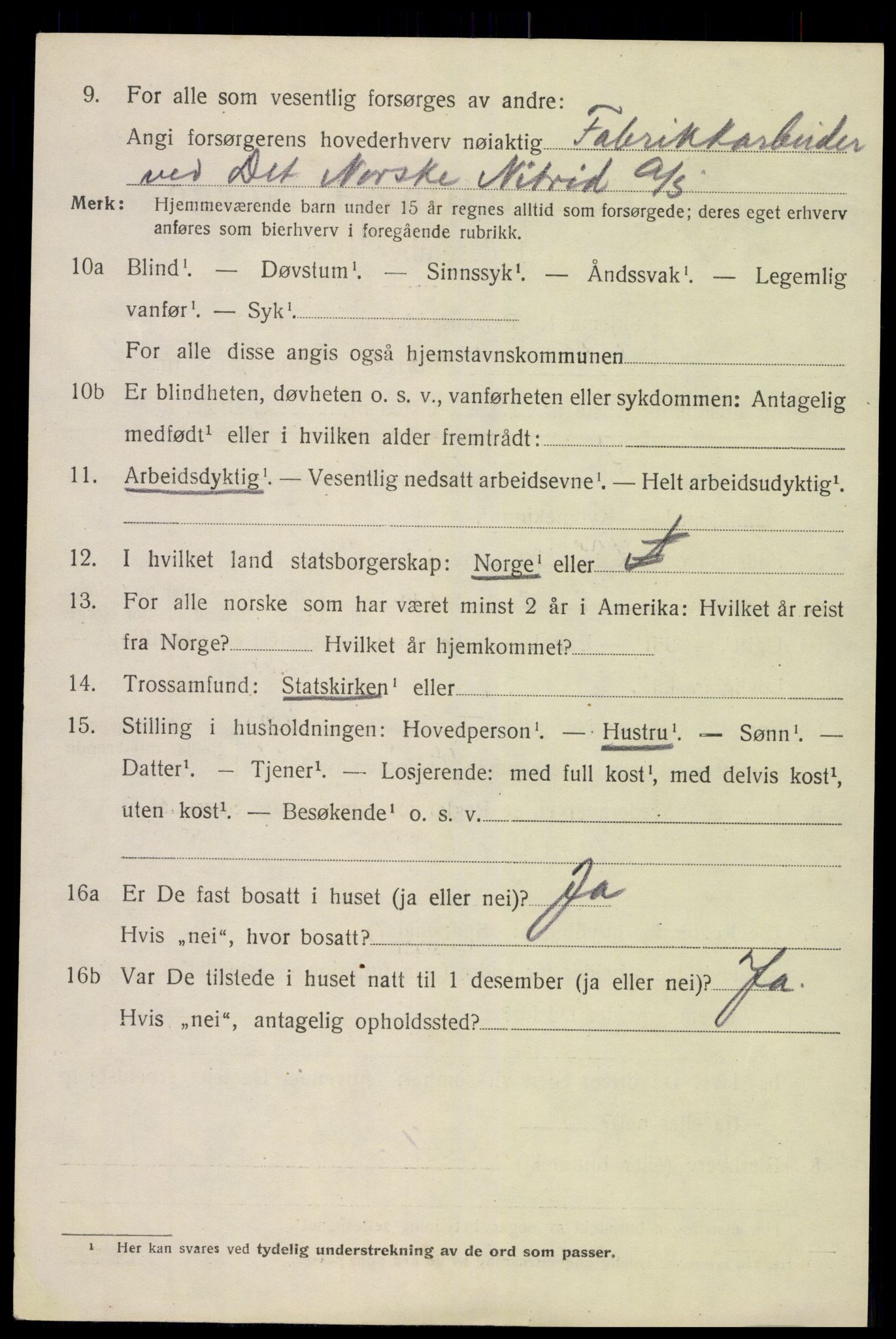 SAK, 1920 census for Stokken, 1920, p. 2459