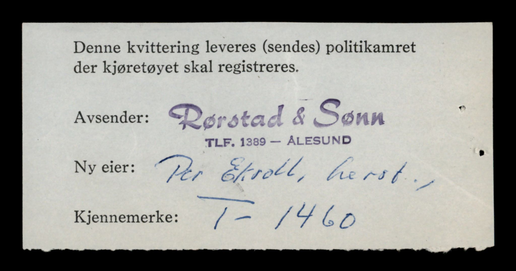 Møre og Romsdal vegkontor - Ålesund trafikkstasjon, SAT/A-4099/F/Fe/L0013: Registreringskort for kjøretøy T 1451 - T 1564, 1927-1998, p. 202