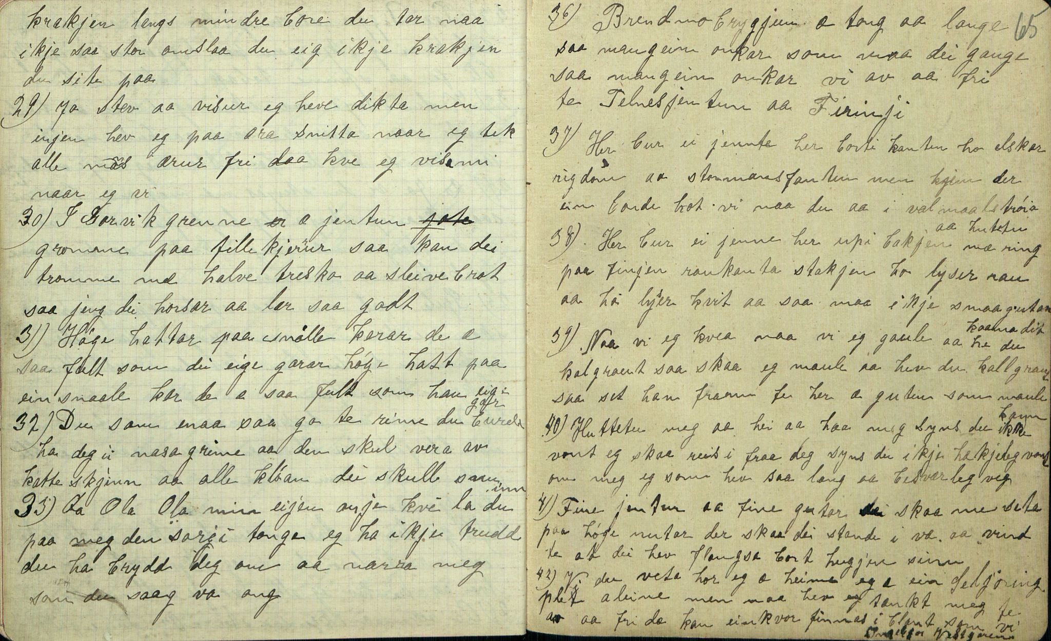 Rikard Berge, TEMU/TGM-A-1003/F/L0007/0023: 251-299 / 273 Øyfjøll. uppskriftir for Rikard Berge ved Olav Vestgarden, Seljord, 1915, p. 64-65