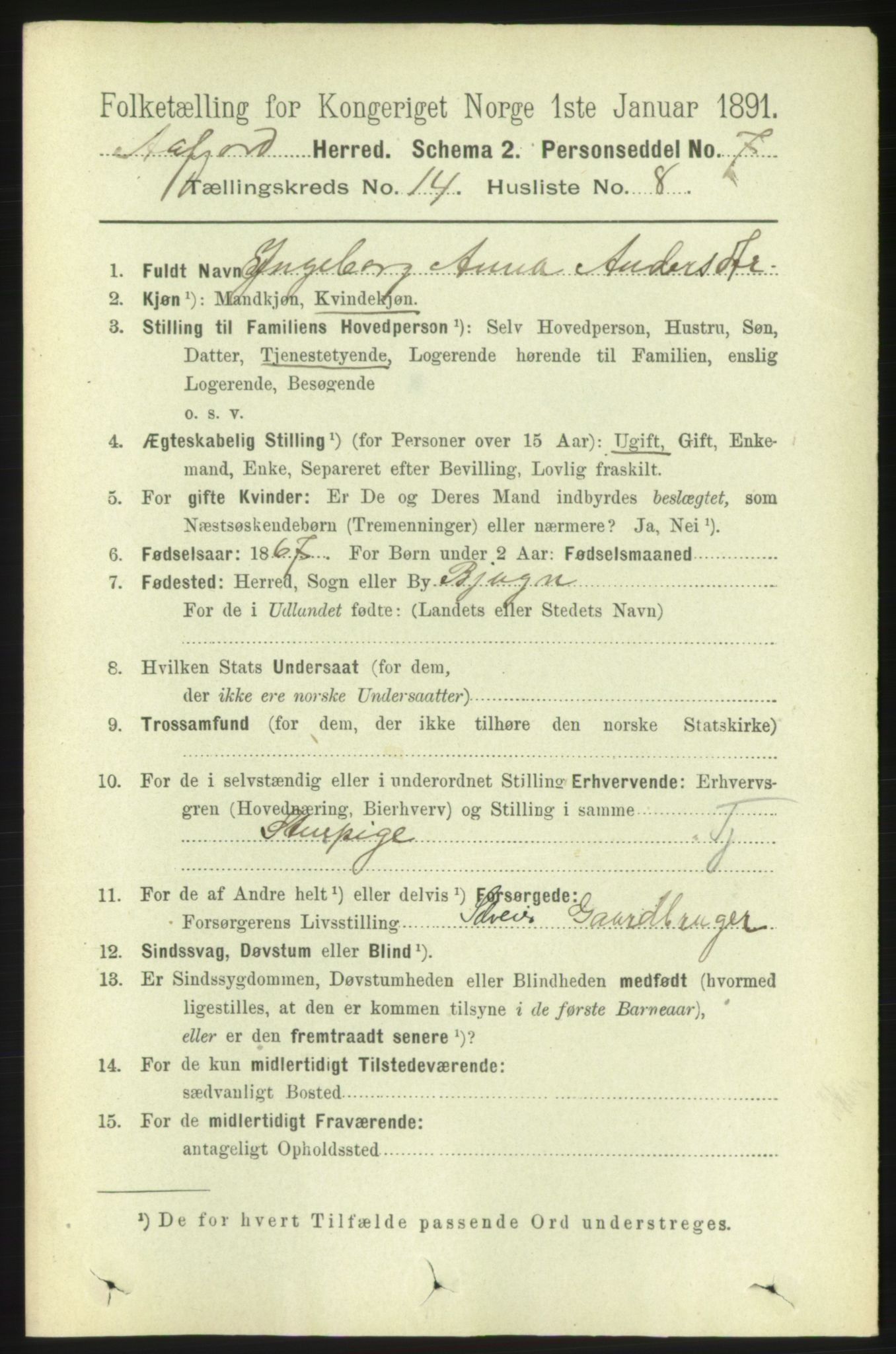 RA, 1891 census for 1630 Åfjord, 1891, p. 4683