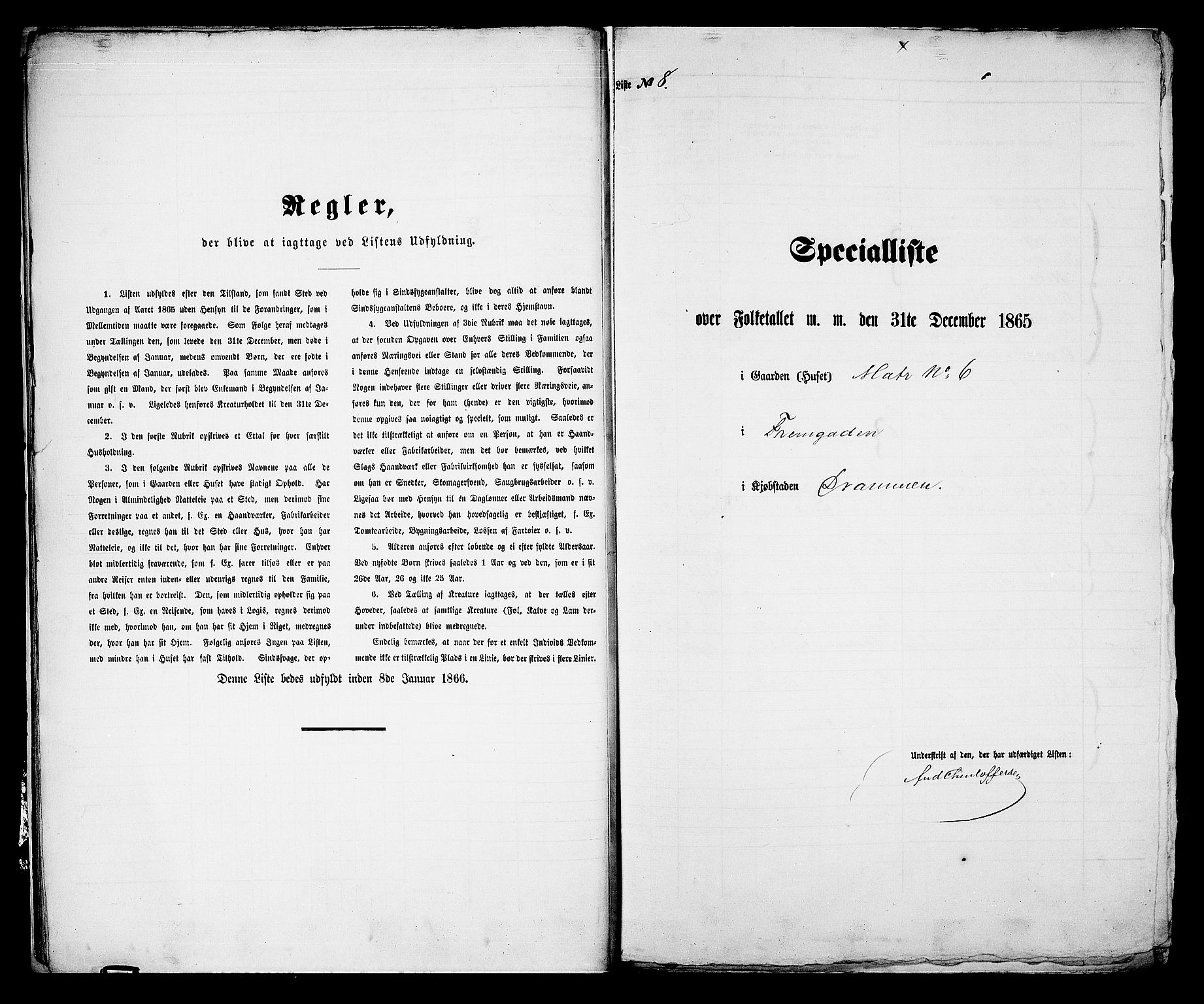 RA, 1865 census for Bragernes in Drammen, 1865, p. 31