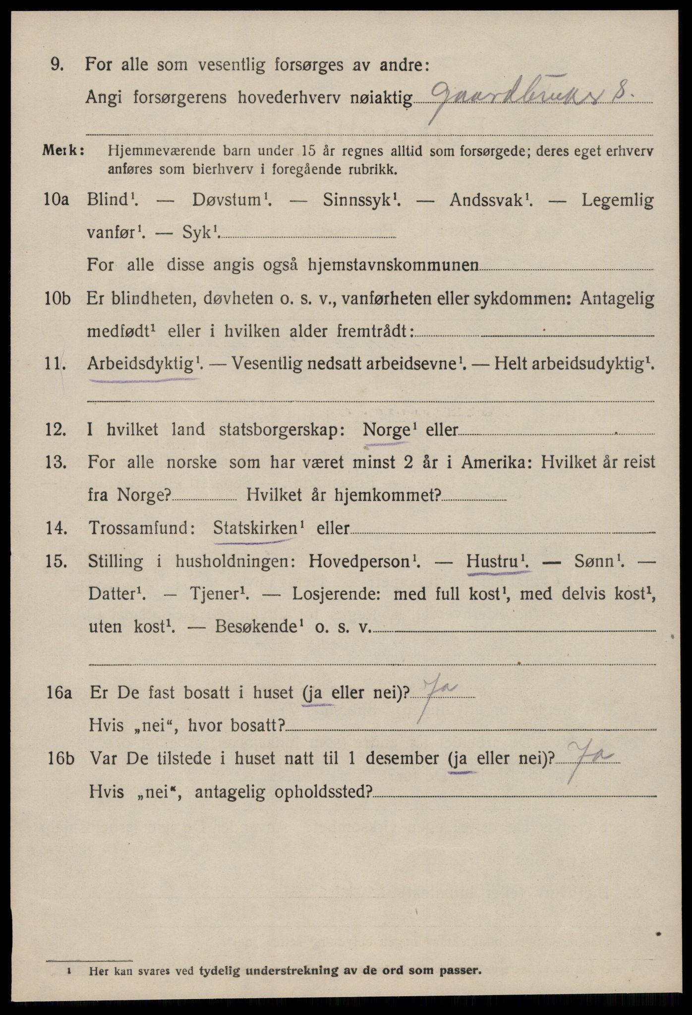 SAT, 1920 census for Aukra, 1920, p. 4842