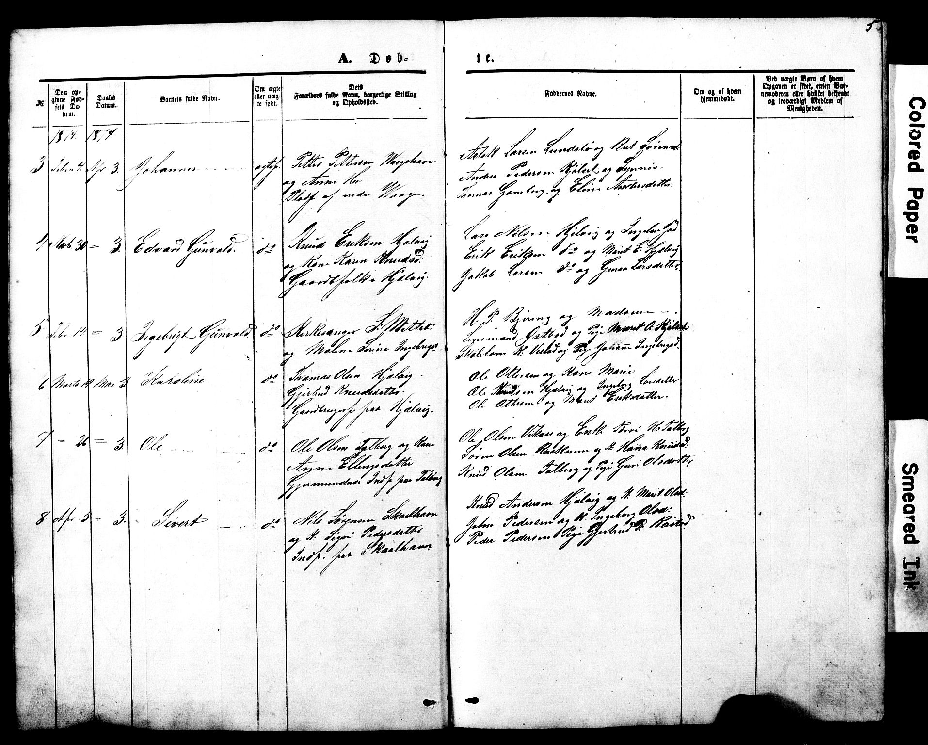 Ministerialprotokoller, klokkerbøker og fødselsregistre - Møre og Romsdal, AV/SAT-A-1454/550/L0618: Parish register (copy) no. 550C01, 1870-1927, p. 5