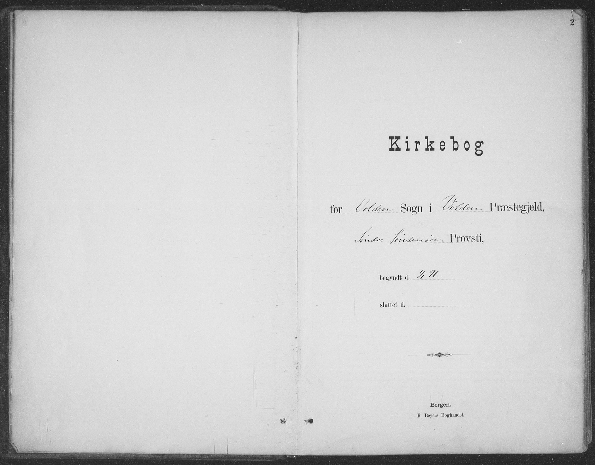 Ministerialprotokoller, klokkerbøker og fødselsregistre - Møre og Romsdal, AV/SAT-A-1454/511/L0142: Parish register (official) no. 511A09, 1891-1905, p. 2
