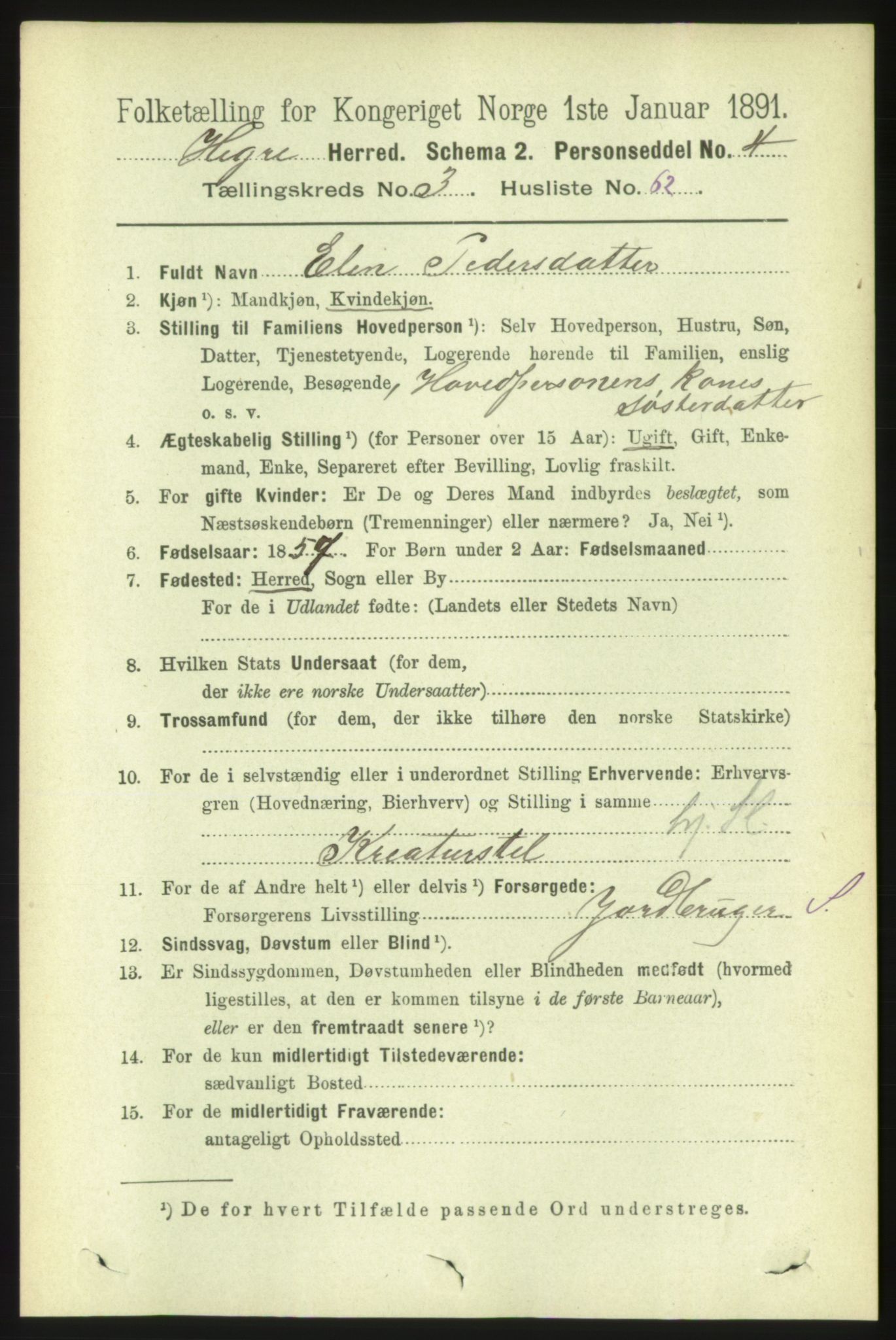 RA, 1891 census for 1712 Hegra, 1891, p. 1389