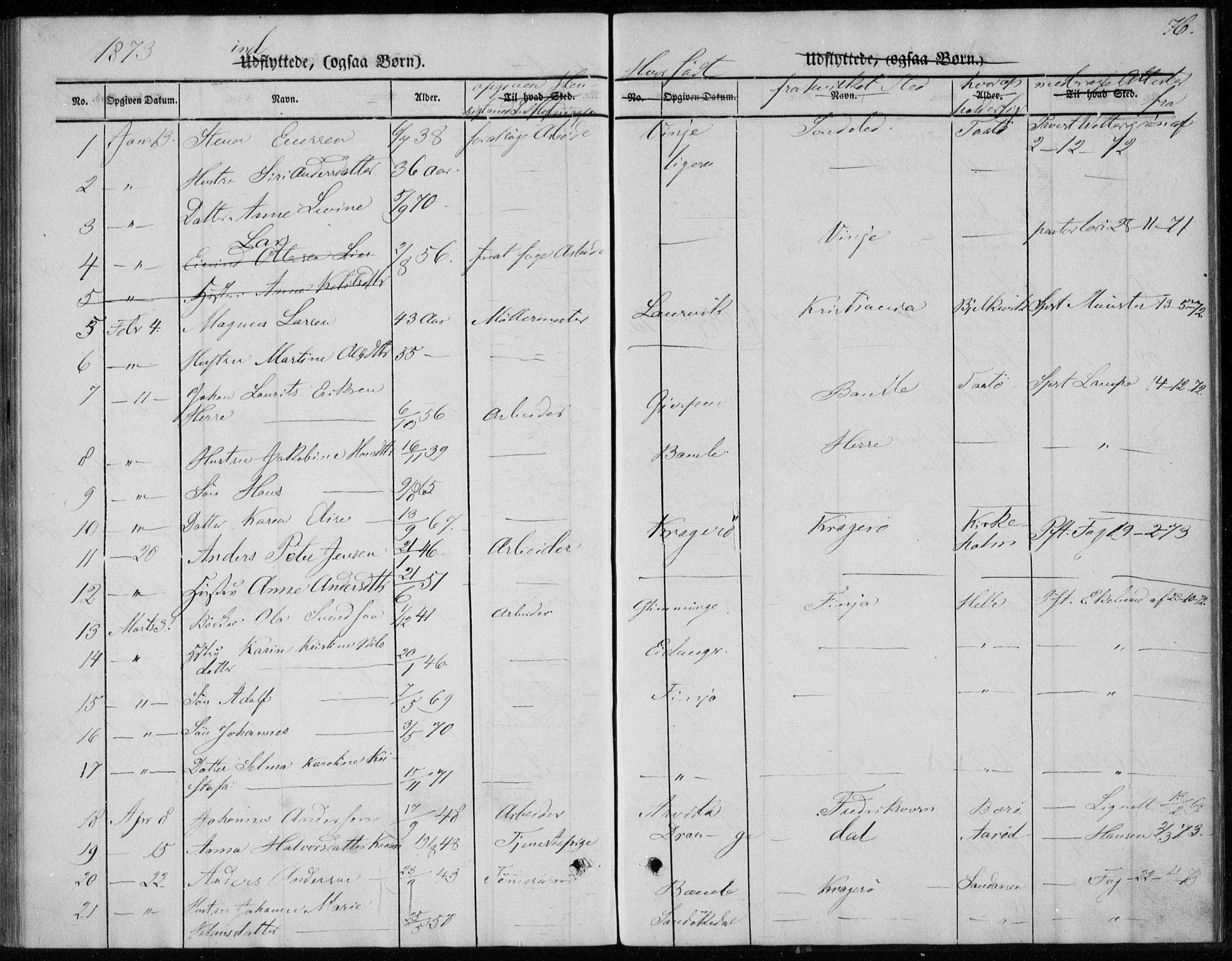 Sannidal kirkebøker, SAKO/A-296/F/Fa/L0013: Parish register (official) no. 13, 1854-1873, p. 76