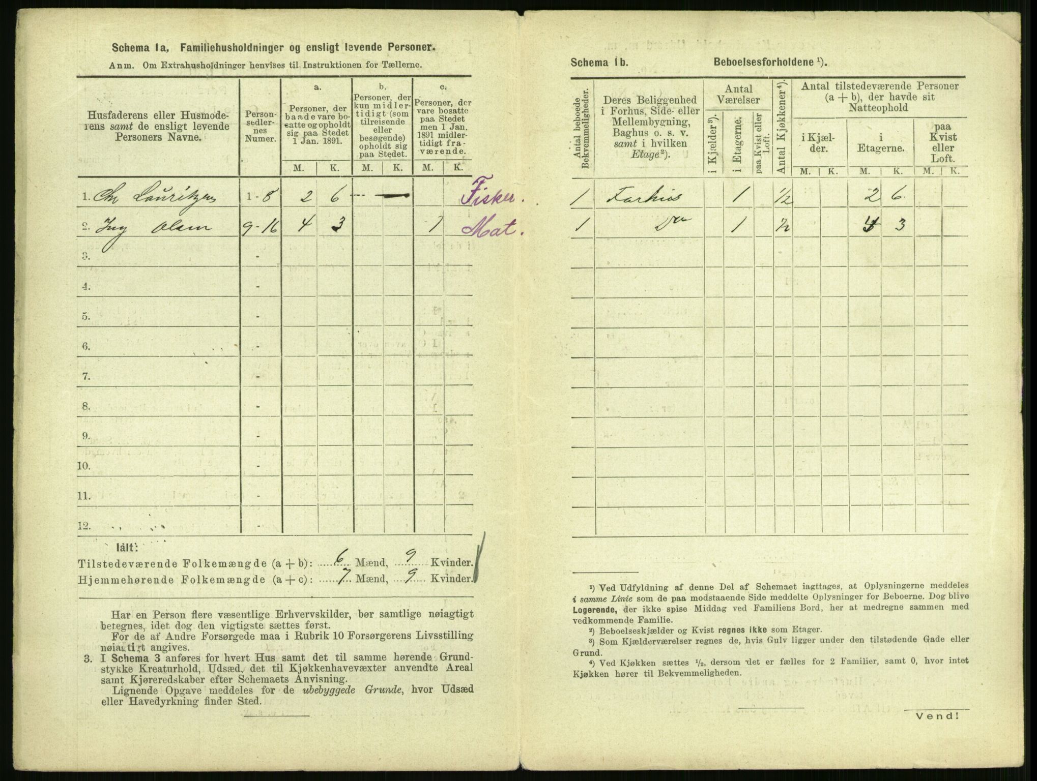 RA, 1891 census for 0707 Larvik, 1891, p. 532