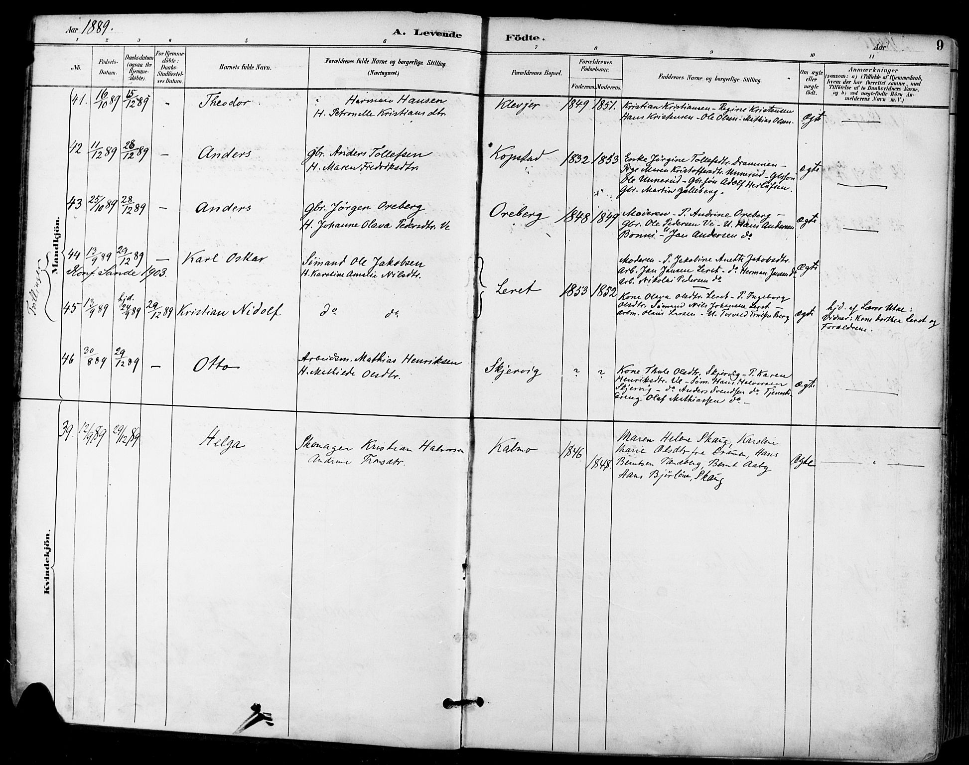 Sande Kirkebøker, AV/SAKO-A-53/F/Fa/L0007: Parish register (official) no. 7, 1888-1903, p. 9