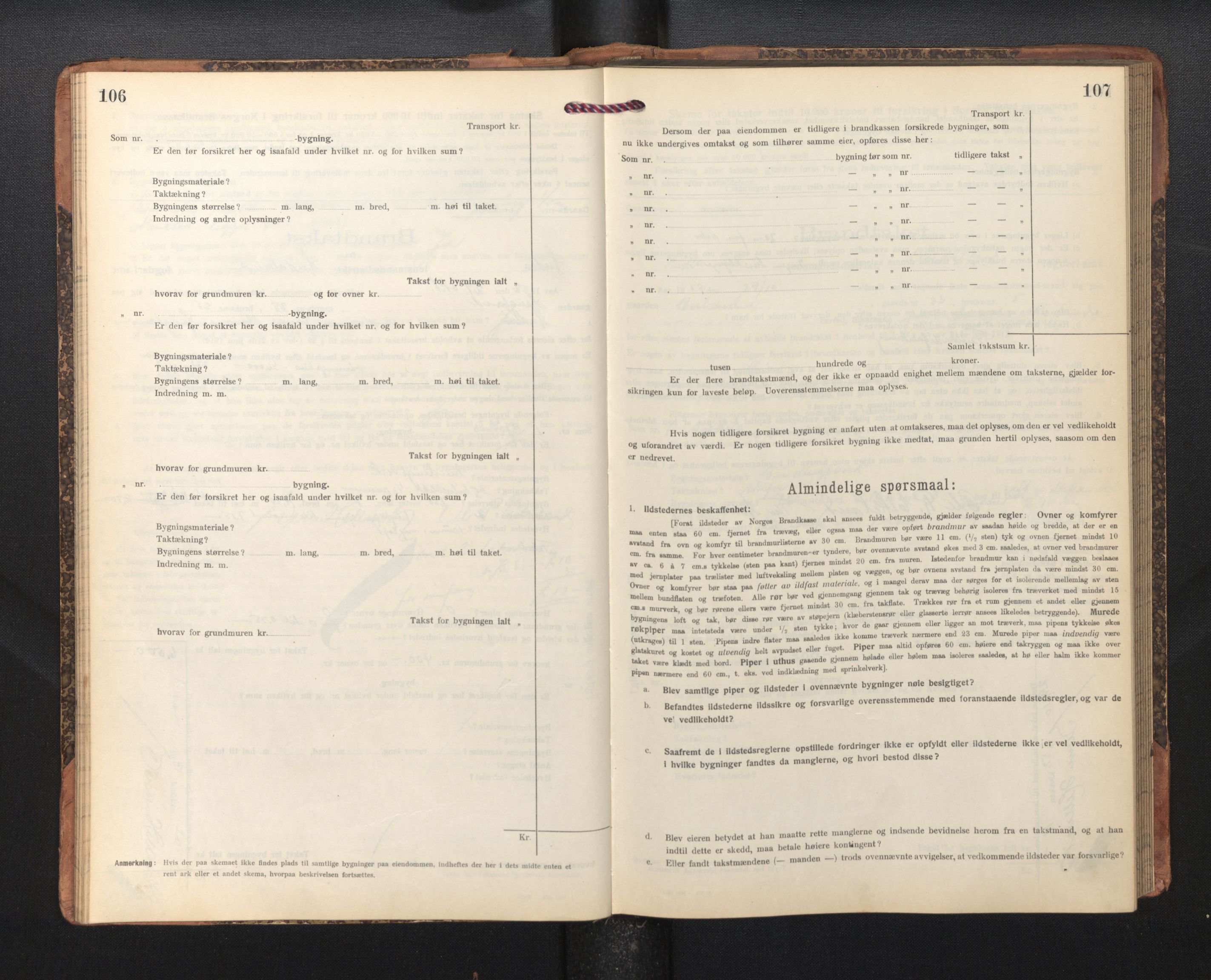 Lensmannen i Herdla, AV/SAB-A-32901/0012/L0004:  Branntakstprotokoll skjematakst, 1916-1954, p. 106-107