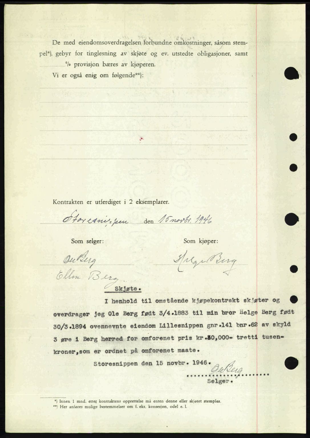 Idd og Marker sorenskriveri, AV/SAO-A-10283/G/Gb/Gbb/L0008: Mortgage book no. A8, 1946-1946, Diary no: : 1488/1946