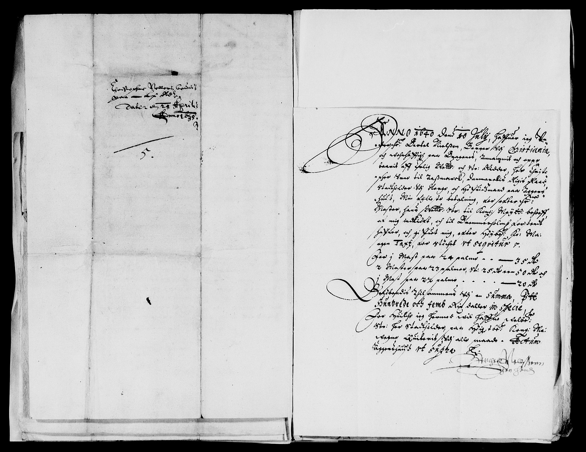 Rentekammeret inntil 1814, Reviderte regnskaper, Lensregnskaper, AV/RA-EA-5023/R/Rb/Rba/L0145: Akershus len, 1639-1640